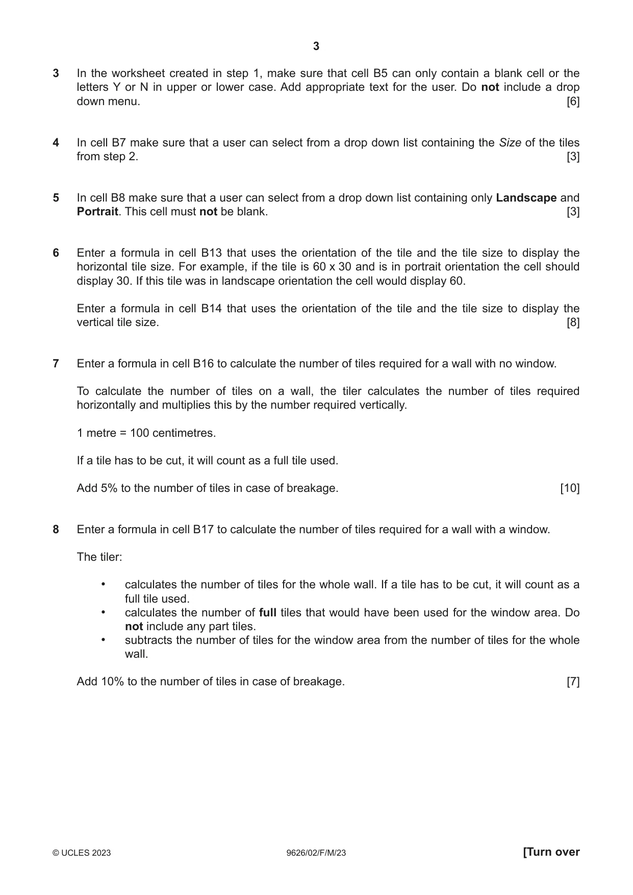 Cambridge A Level Information Technology (from 2017) 9626 2023 Feb/March Paper 2 · Variant 0 question paper, page 3 of 8
