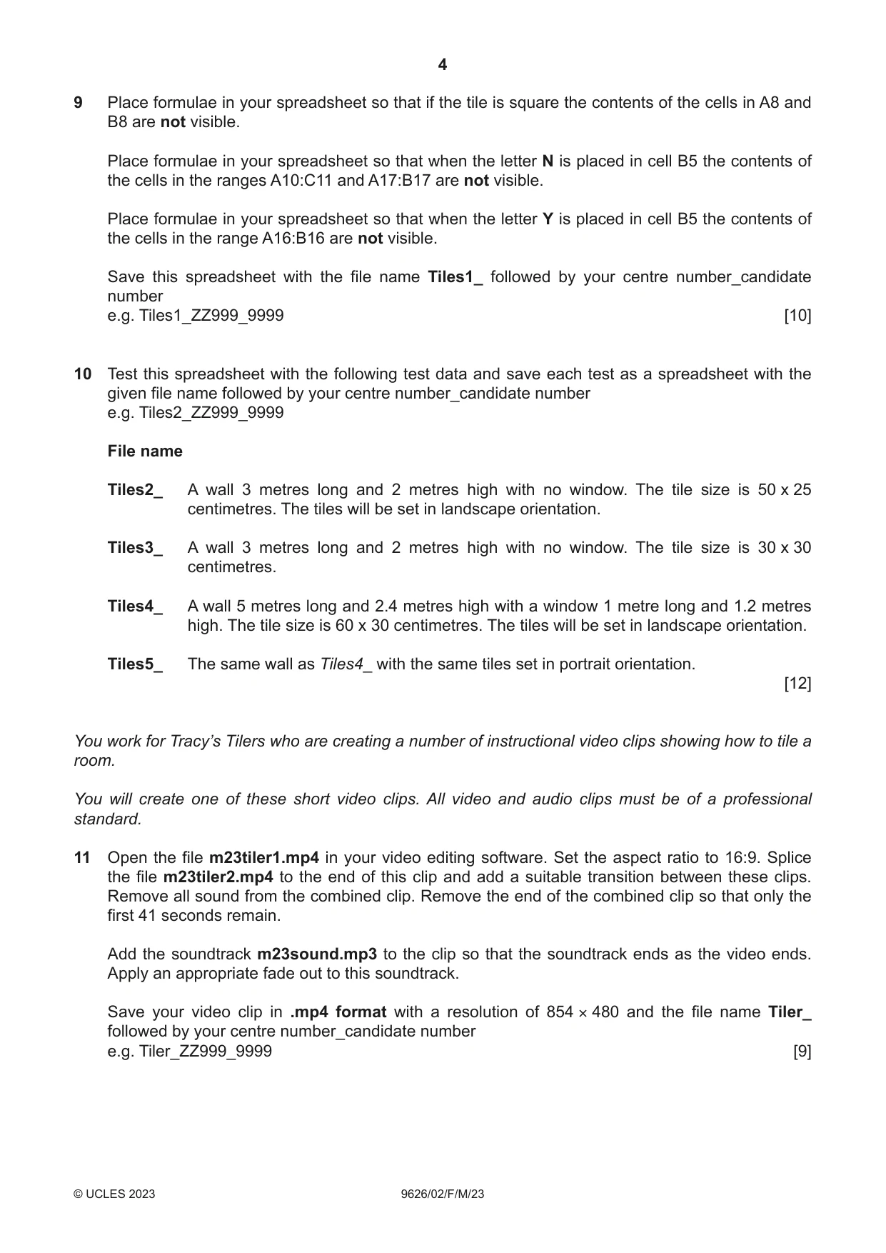 Cambridge A Level Information Technology (from 2017) 9626 2023 Feb/March Paper 2 · Variant 0 question paper, page 4 of 8