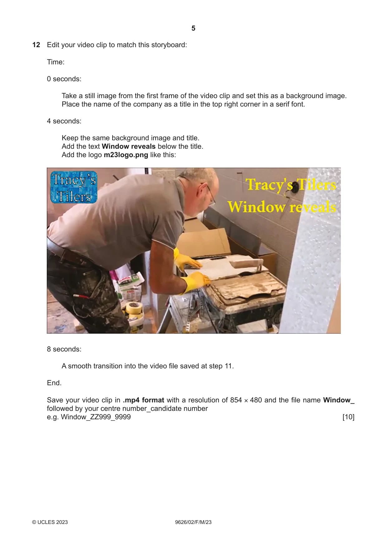 Cambridge A Level Information Technology (from 2017) 9626 2023 Feb/March Paper 2 · Variant 0 question paper, page 5 of 8