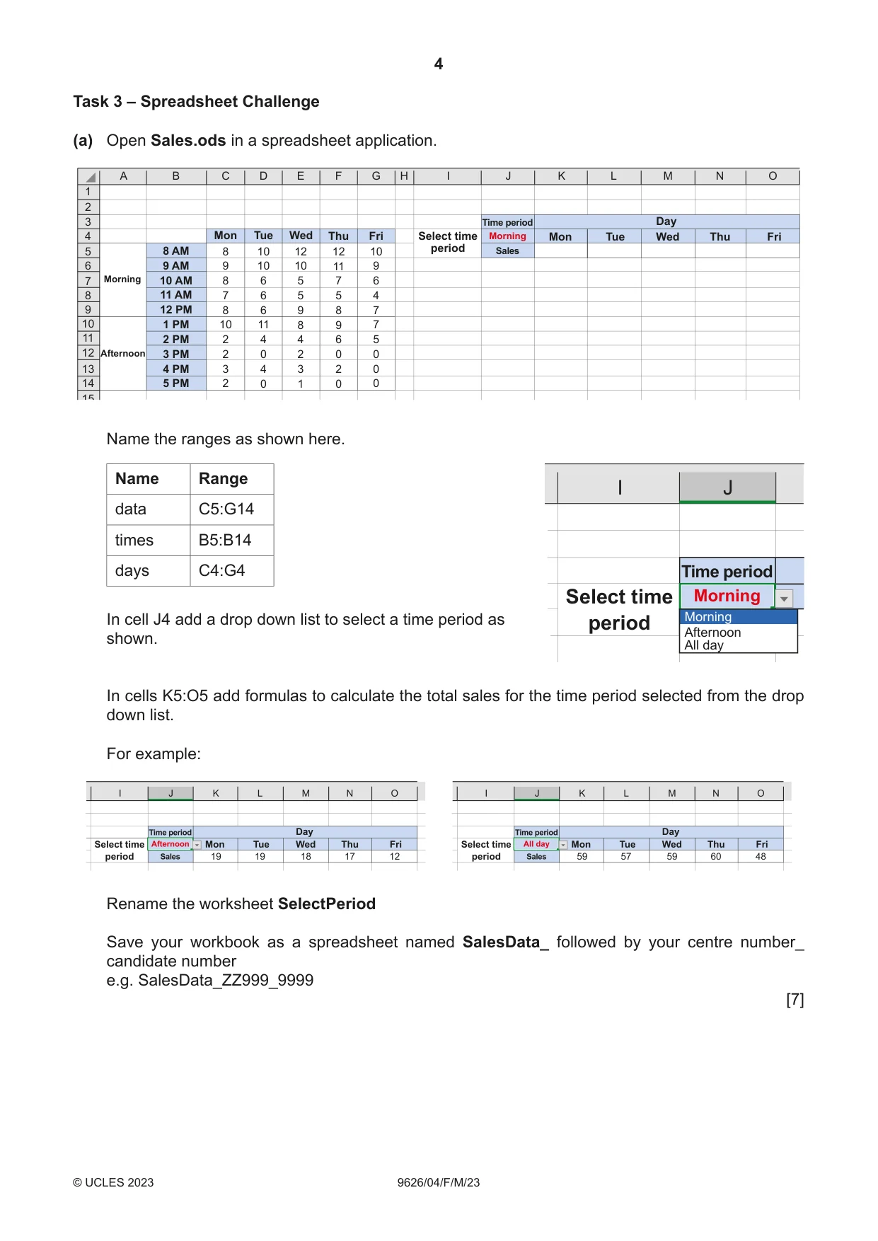 Cambridge A Level Information Technology (from 2017) 9626 2023 Feb/March Paper 4 · Variant 0 question paper, page 4 of 8
