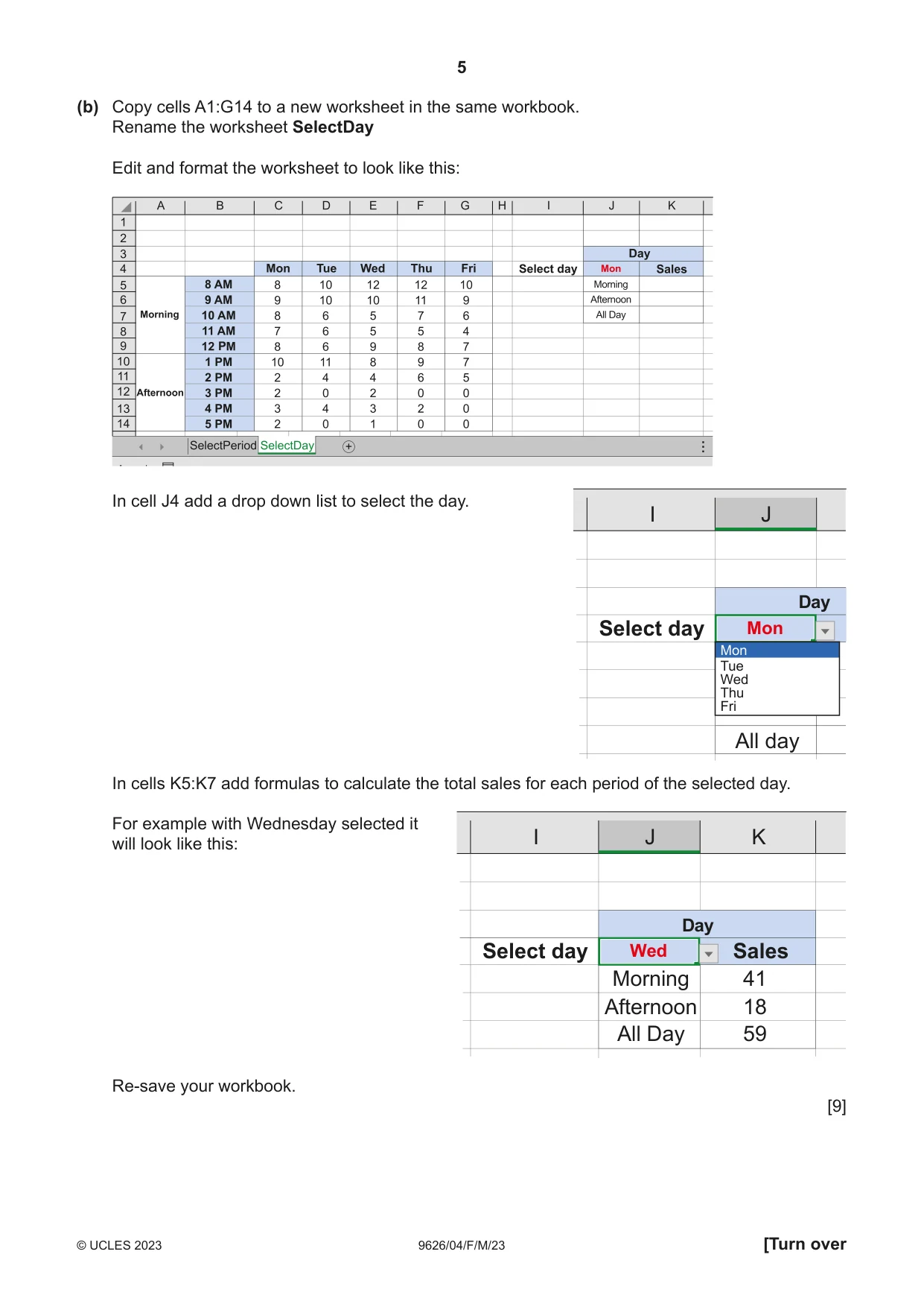 Cambridge A Level Information Technology (from 2017) 9626 2023 Feb/March Paper 4 · Variant 0 question paper, page 5 of 8