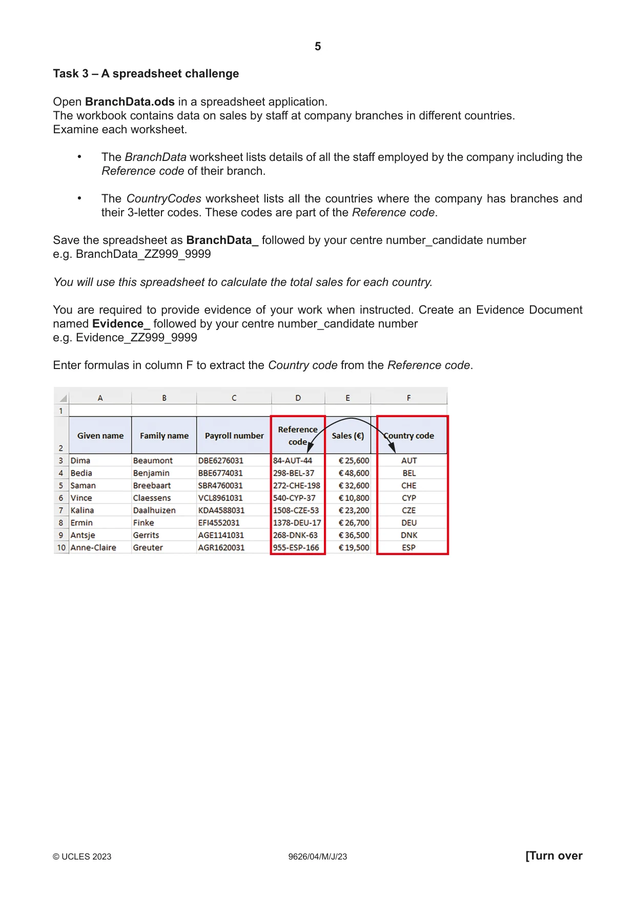Cambridge A Level Information Technology (from 2017) 9626 2023 May/June Paper 4 · Variant 0 question paper, page 5 of 8