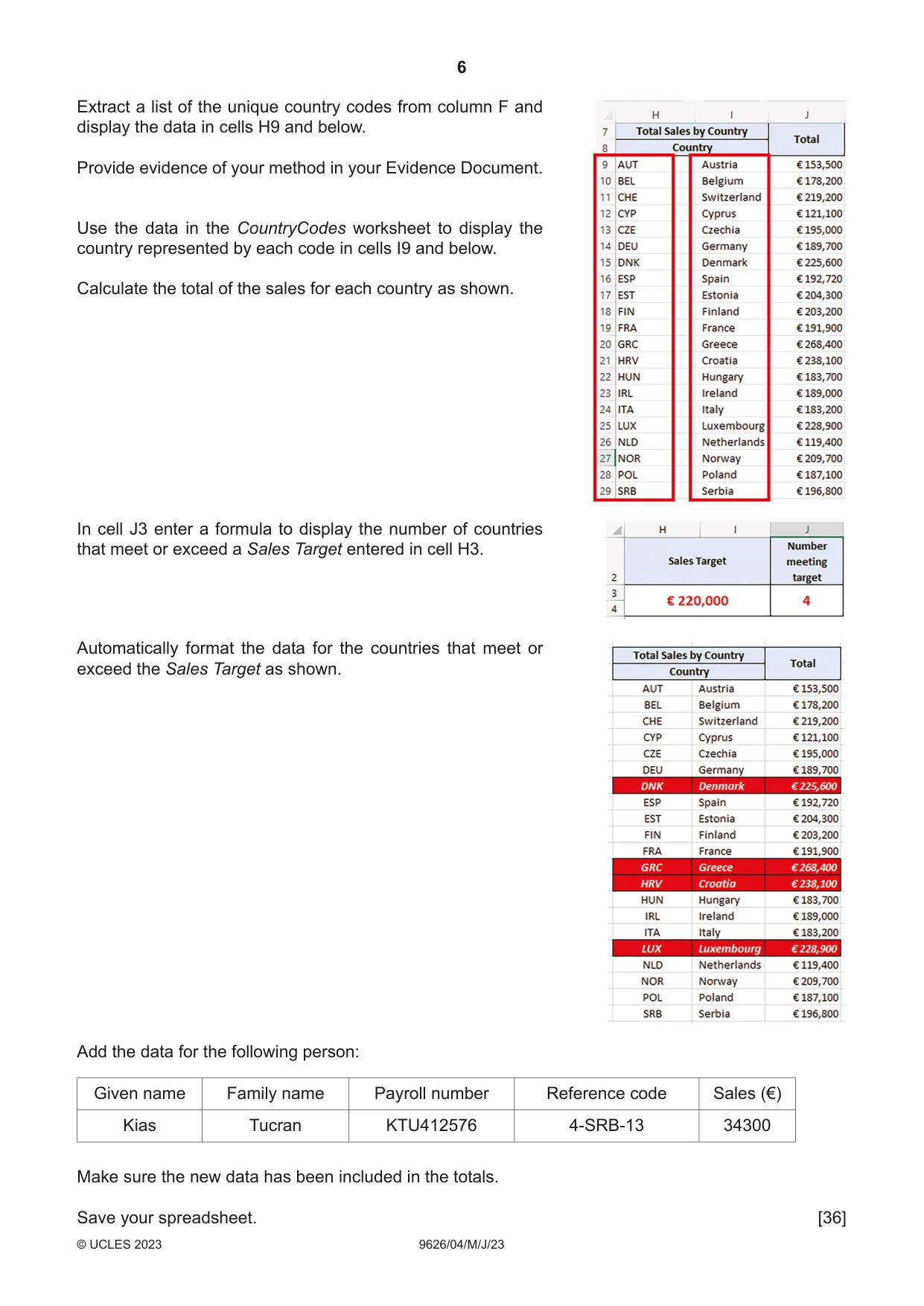 Cambridge A Level Information Technology (from 2017) 9626 2023 May/June Paper 4 · Variant 0 question paper, page 6 of 8