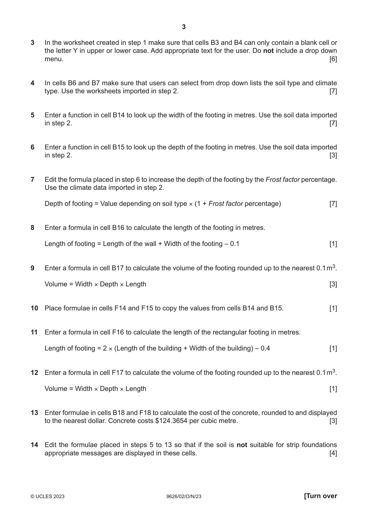 Cambridge A Level Information Technology (from 2017) 9626 2023 Oct/Nov Paper 2 · Variant 0 question paper, page 3 of 8