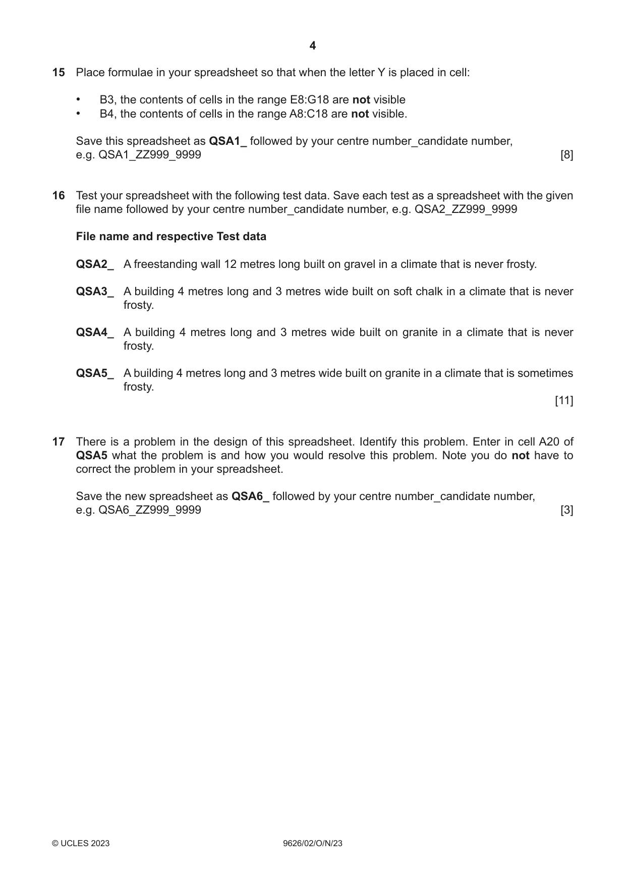 Cambridge A Level Information Technology (from 2017) 9626 2023 Oct/Nov Paper 2 · Variant 0 question paper, page 4 of 8