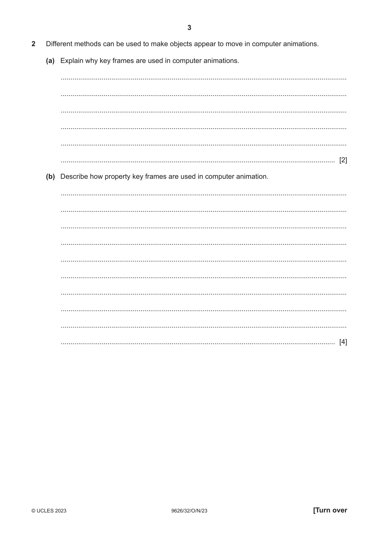 Cambridge A Level Information Technology (from 2017) 9626 2023 Oct/Nov Paper 3 · Variant 2 question paper, page 3 of 12