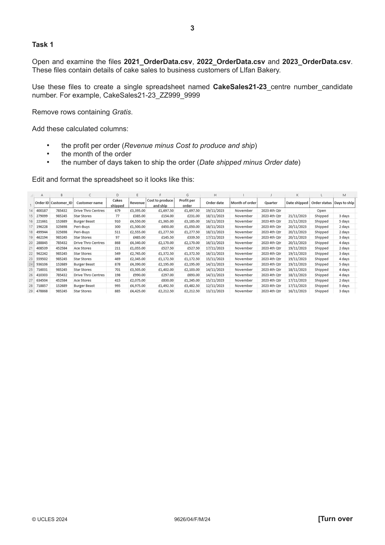 Cambridge A Level Information Technology (from 2017) 9626 2024 Feb/March Paper 4 · Variant 0 question paper, page 3 of 12