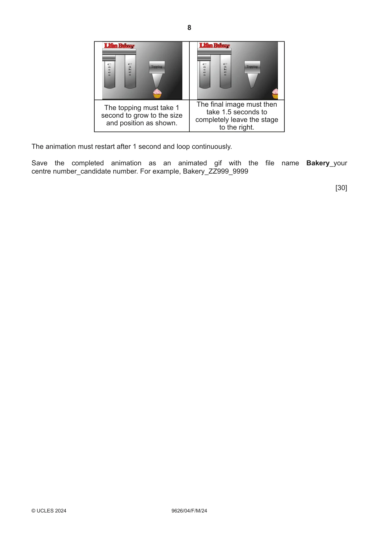 Cambridge A Level Information Technology (from 2017) 9626 2024 Feb/March Paper 4 · Variant 0 question paper, page 8 of 12