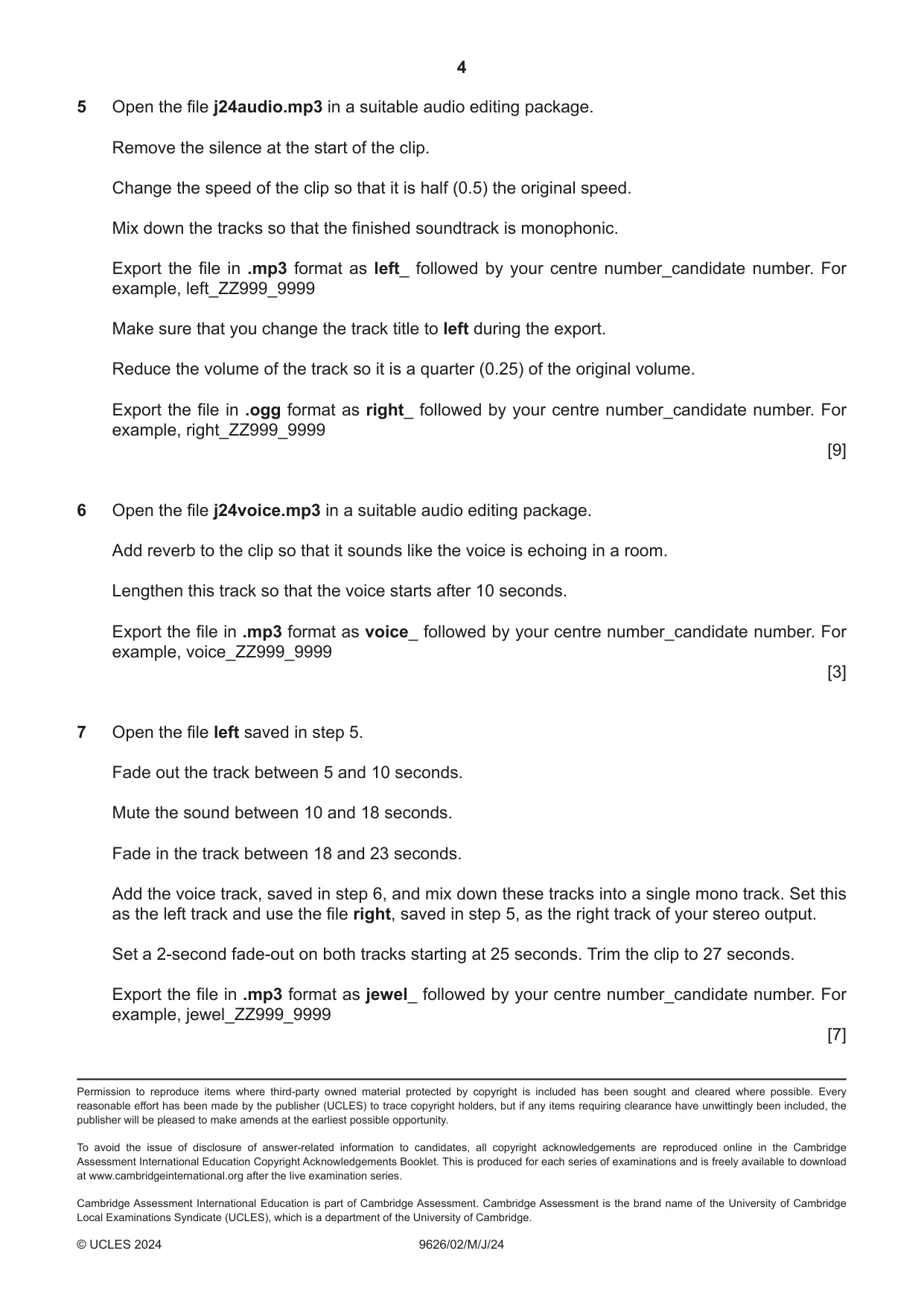 Cambridge A Level Information Technology (from 2017) 9626 2024 May/June Paper 2 · Variant 0 question paper, page 4 of 4
