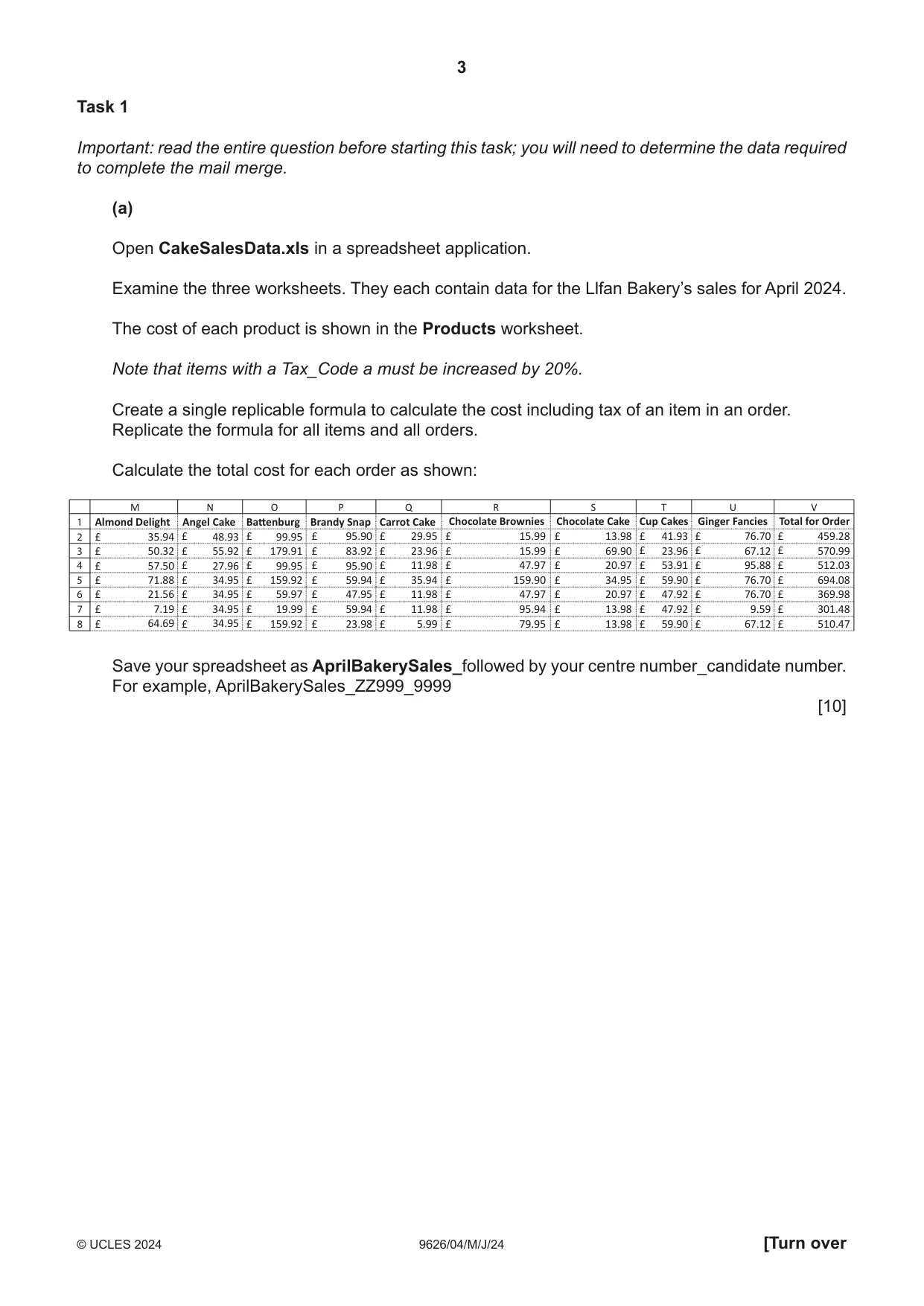 Cambridge A Level Information Technology (from 2017) 9626 2024 May/June Paper 4 · Variant 0 question paper, page 3 of 12