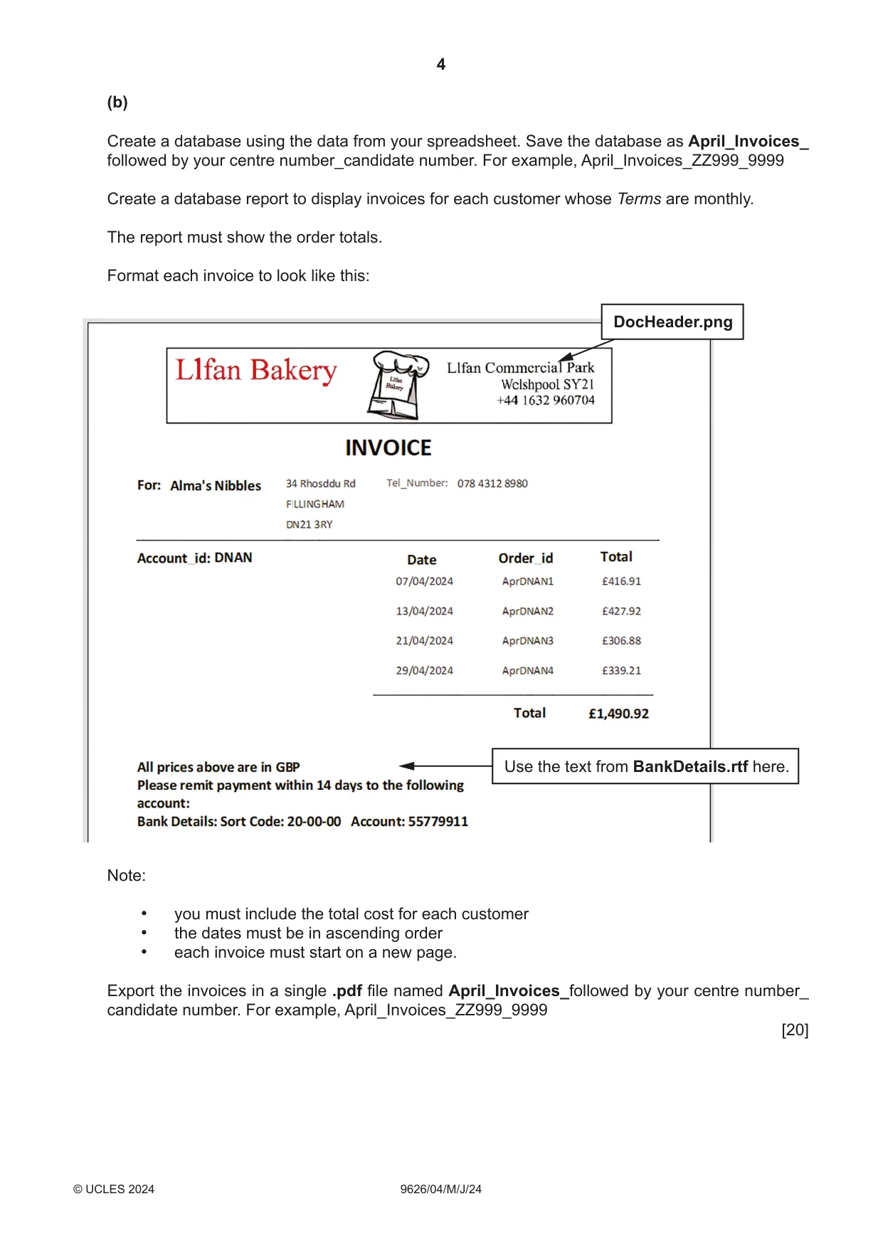 Cambridge A Level Information Technology (from 2017) 9626 2024 May/June Paper 4 · Variant 0 question paper, page 4 of 12