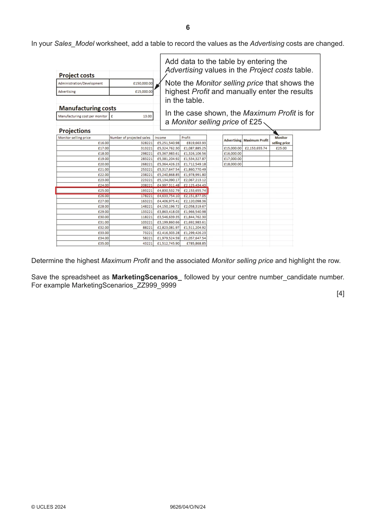 Cambridge A Level Information Technology (from 2017) 9626 2024 Oct/Nov Paper 4 · Variant 0 question paper, page 6 of 16