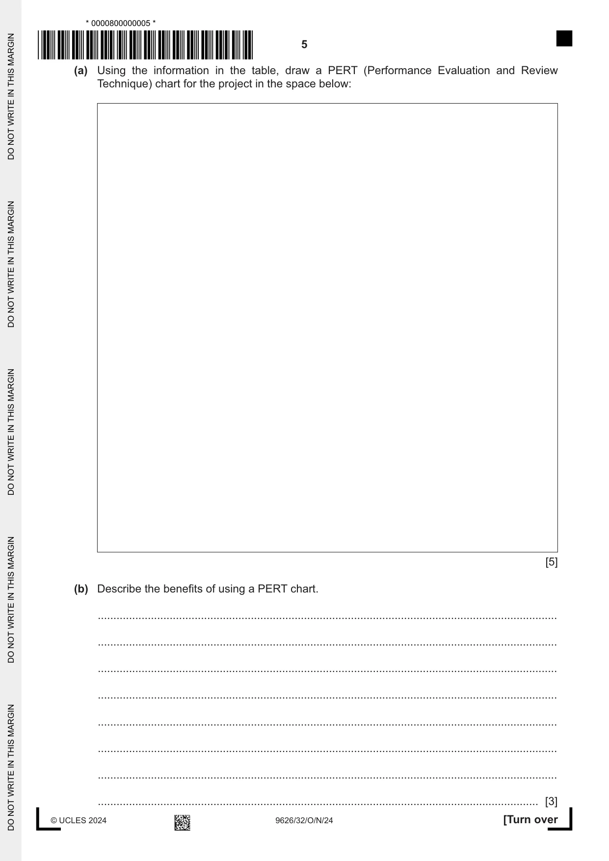 Cambridge A Level Information Technology (from 2017) 9626 2024 Oct/Nov Paper 3 · Variant 2 question paper, page 5 of 12