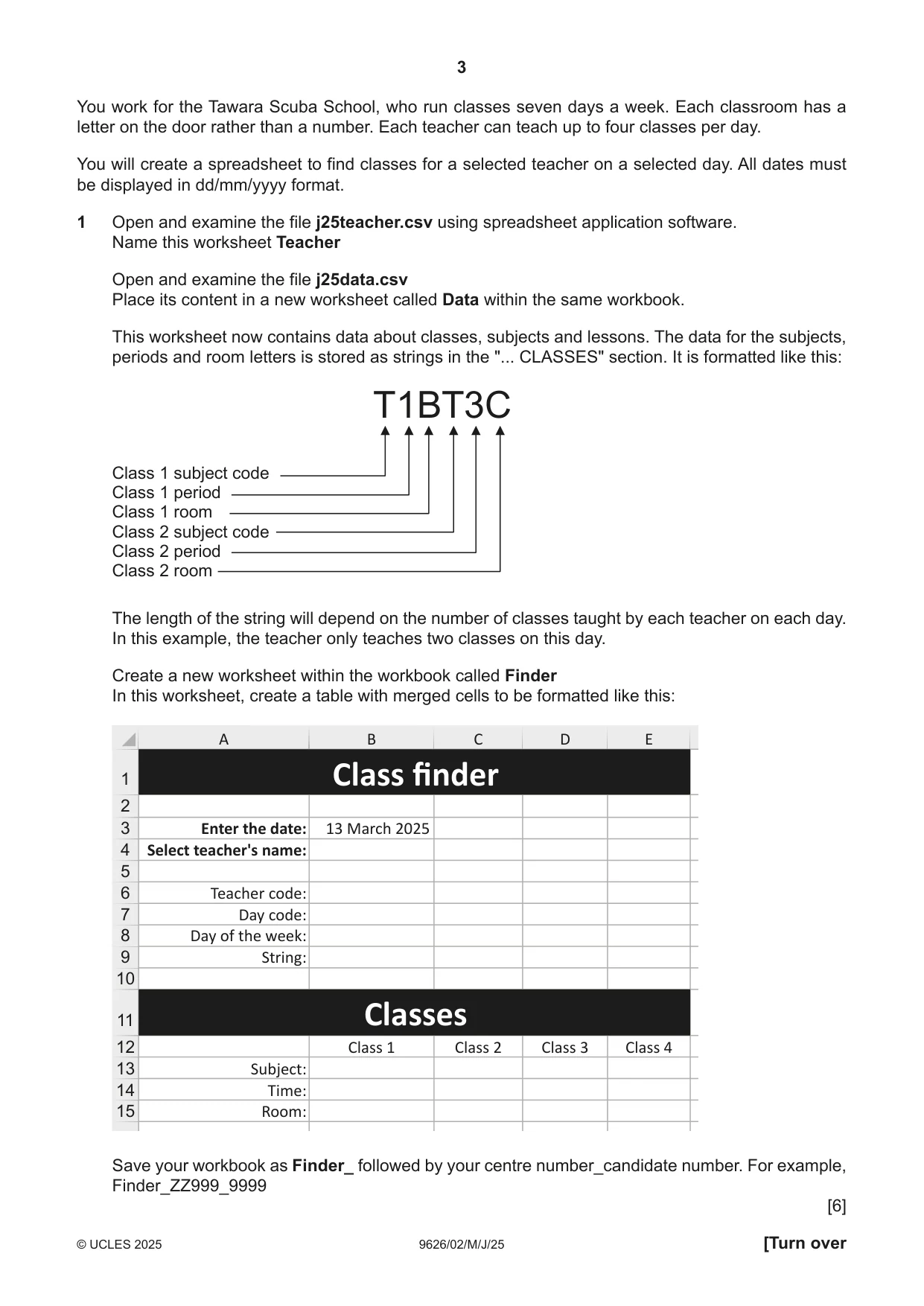 Cambridge A Level Information Technology (from 2017) 9626 2025 May/June Paper 2 · Variant 0 question paper, page 3 of 8