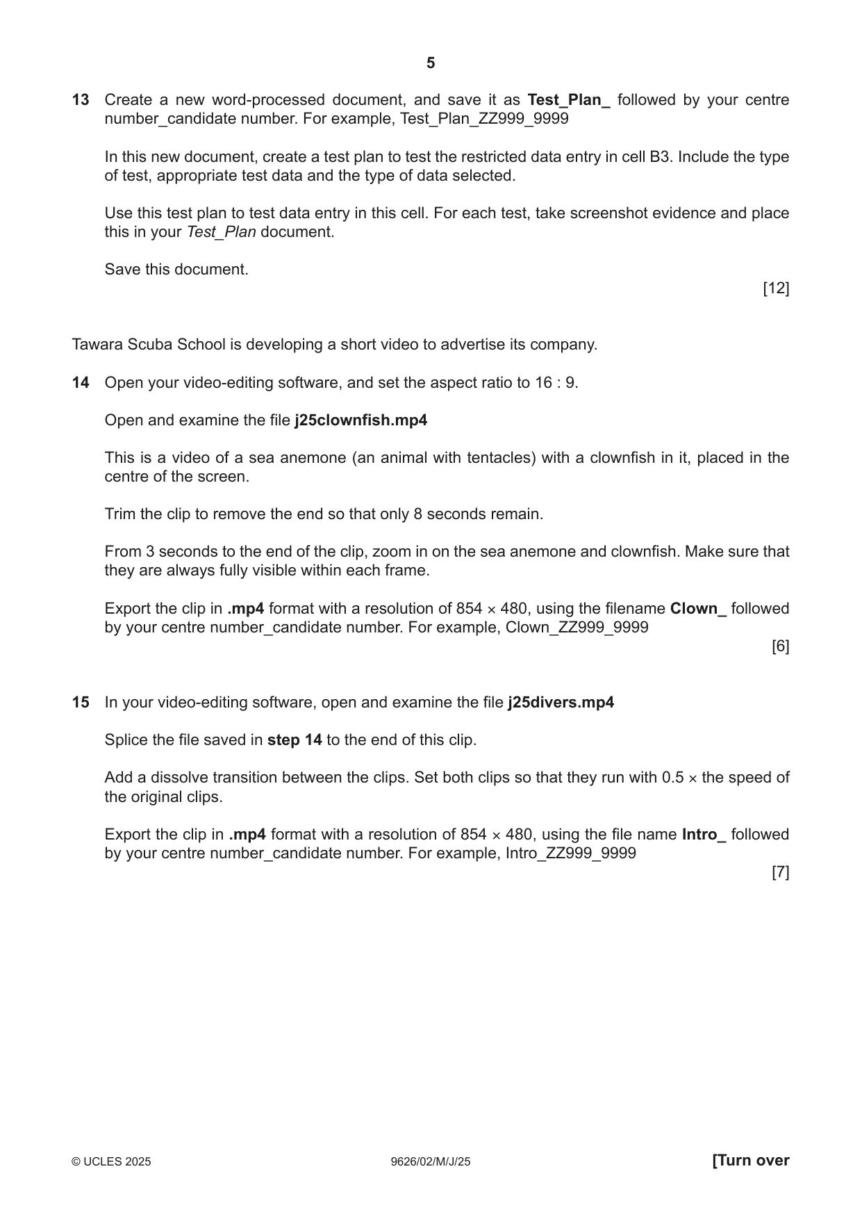 Cambridge A Level Information Technology (from 2017) 9626 2025 May/June Paper 2 · Variant 0 question paper, page 5 of 8