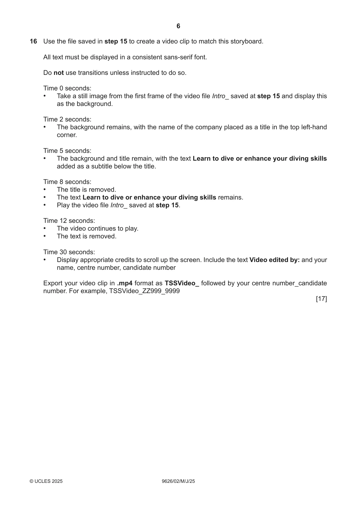 Cambridge A Level Information Technology (from 2017) 9626 2025 May/June Paper 2 · Variant 0 question paper, page 6 of 8