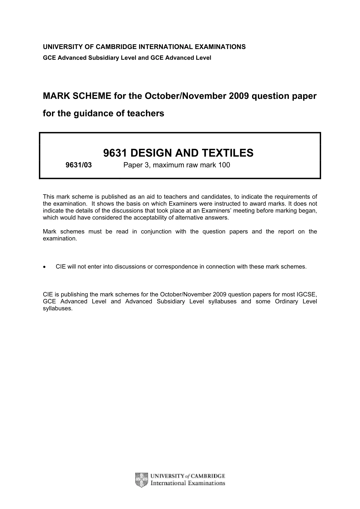 Mark scheme, page 1 of 15