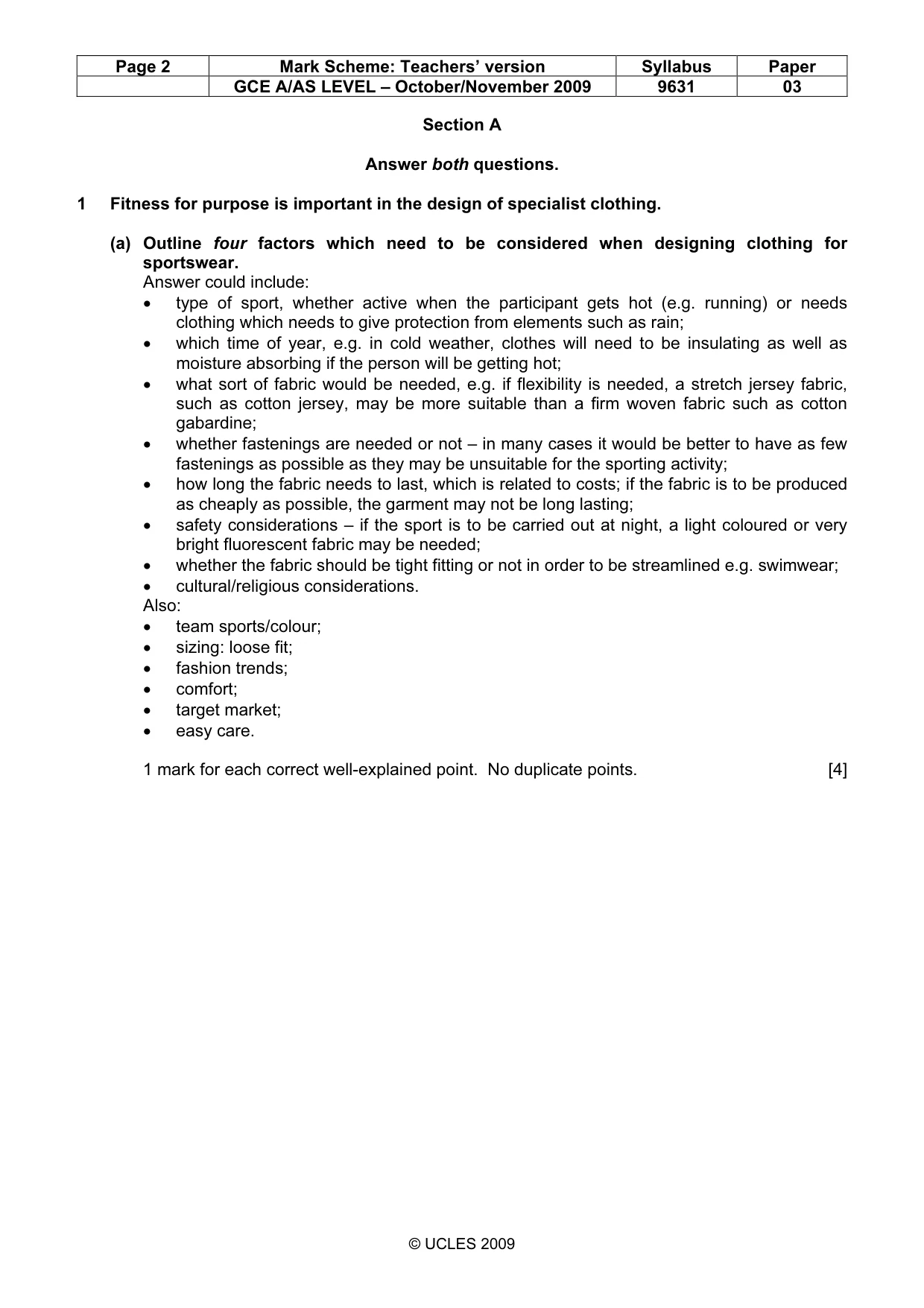 Mark scheme, page 2 of 15