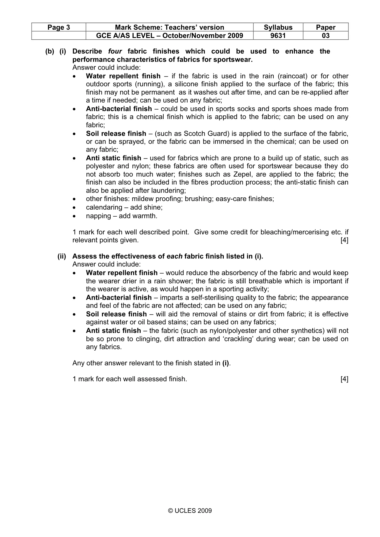 Mark scheme, page 3 of 15