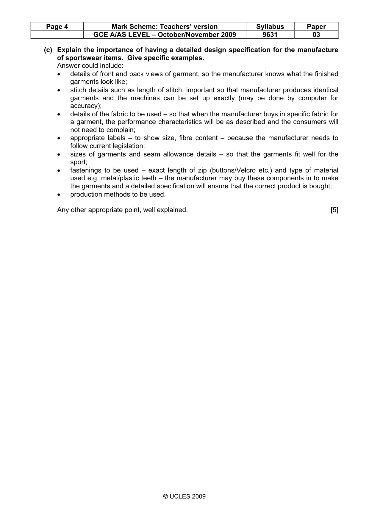 Mark scheme, page 4 of 15