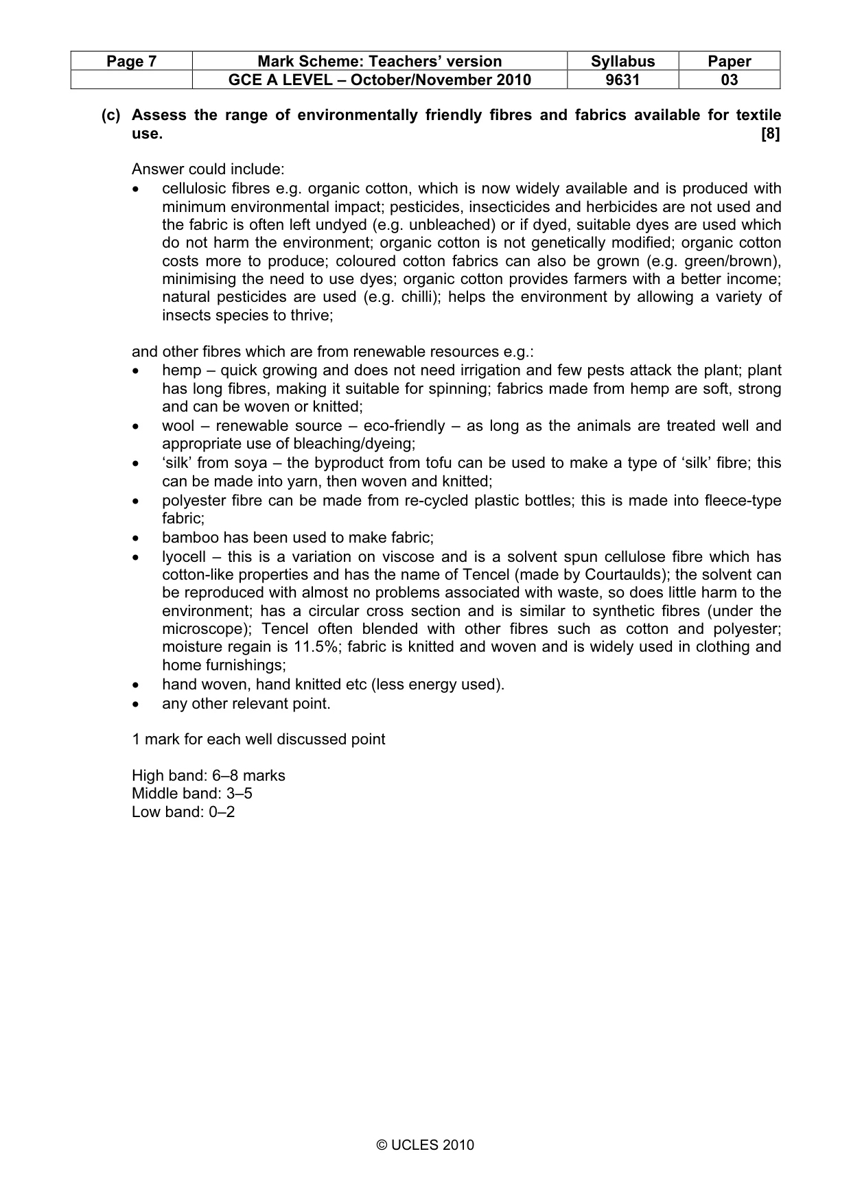 Mark scheme, page 7 of 12