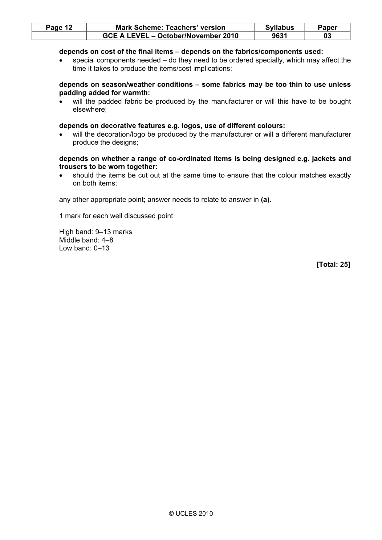 Mark scheme, page 12 of 12