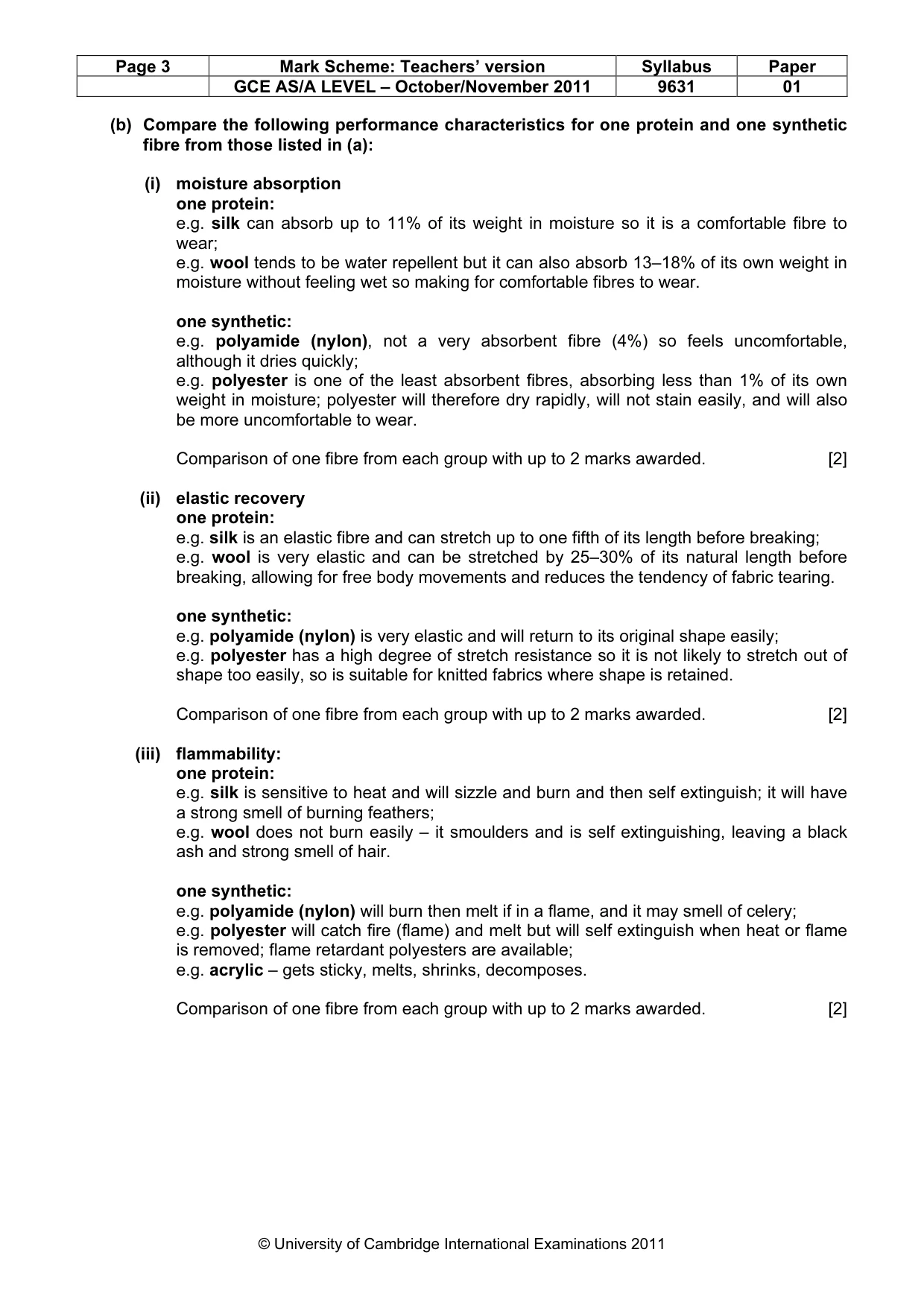 Mark scheme, page 3 of 11