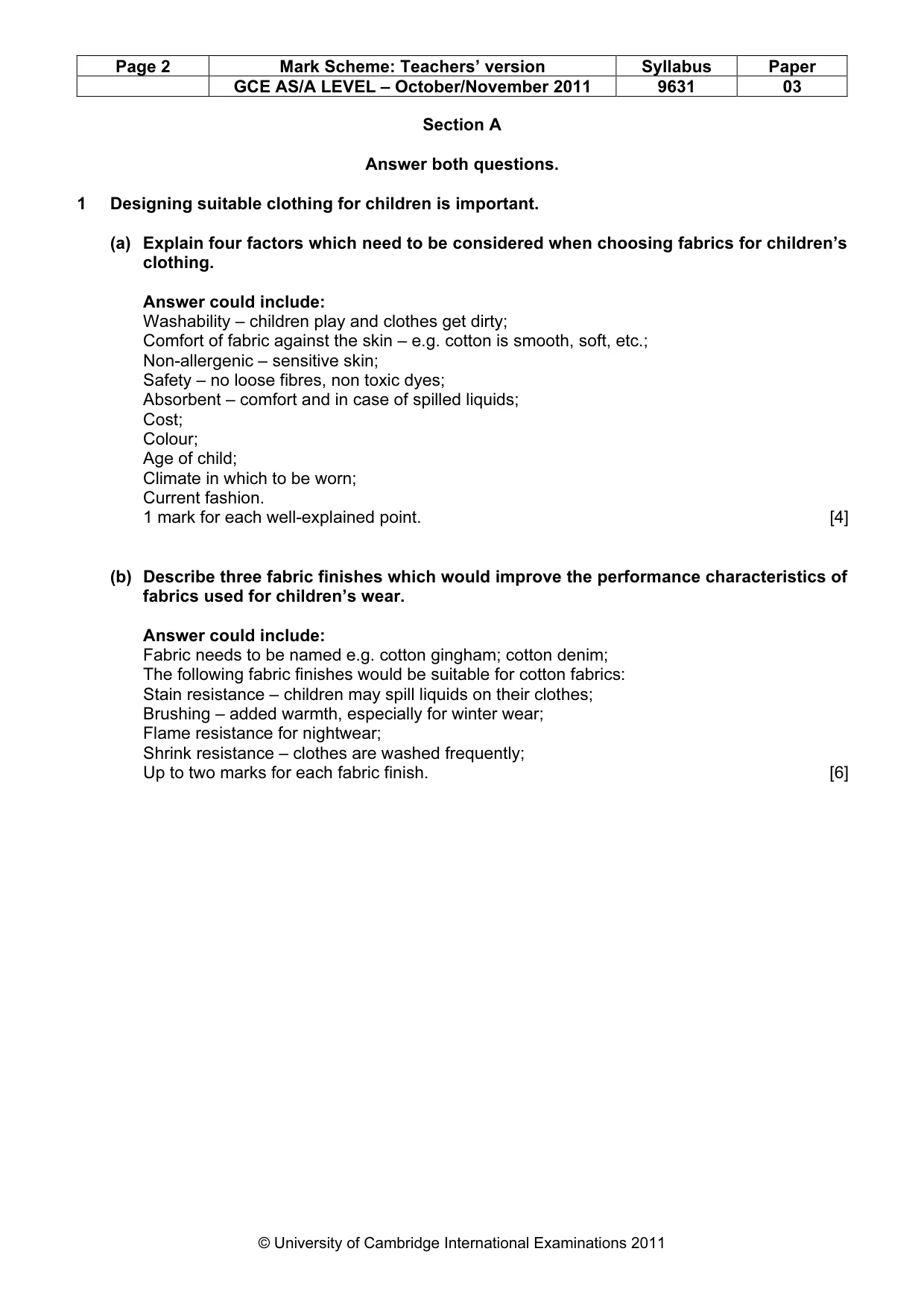Mark scheme, page 2 of 10