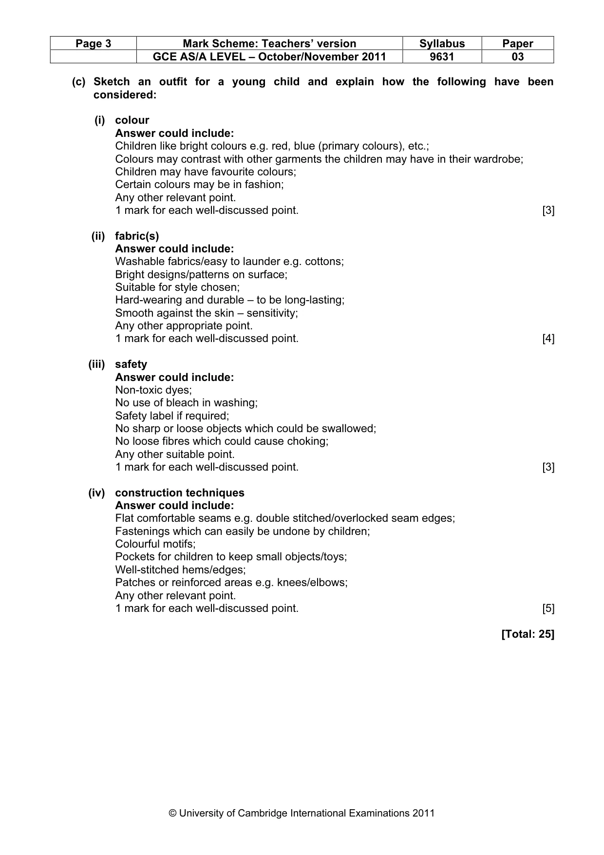 Mark scheme, page 3 of 10