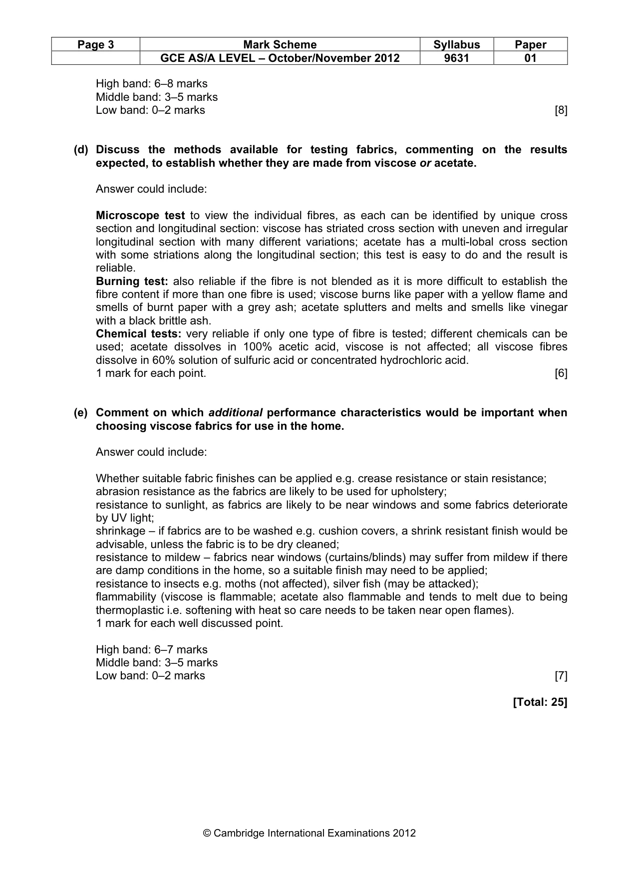 Mark scheme, page 3 of 9