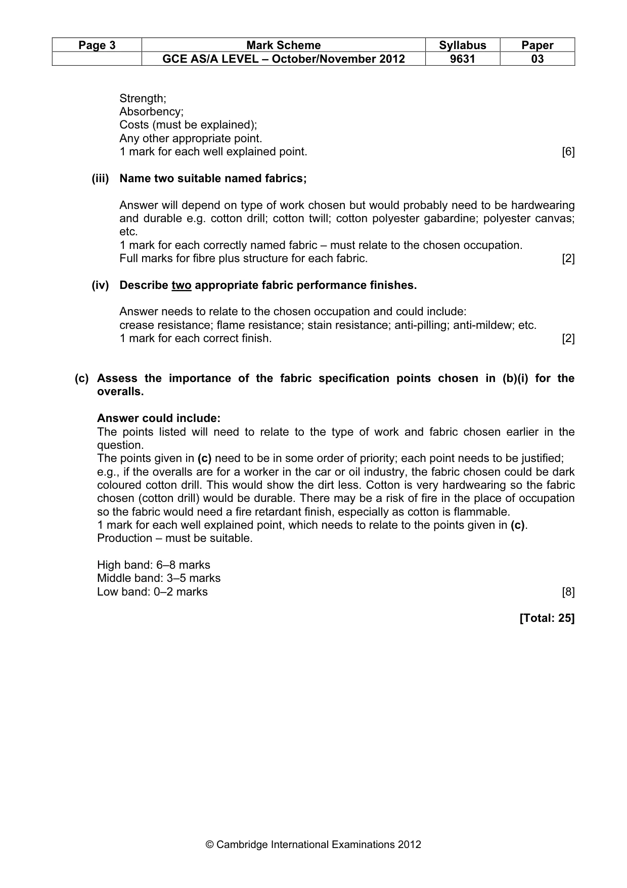 Mark scheme, page 3 of 11