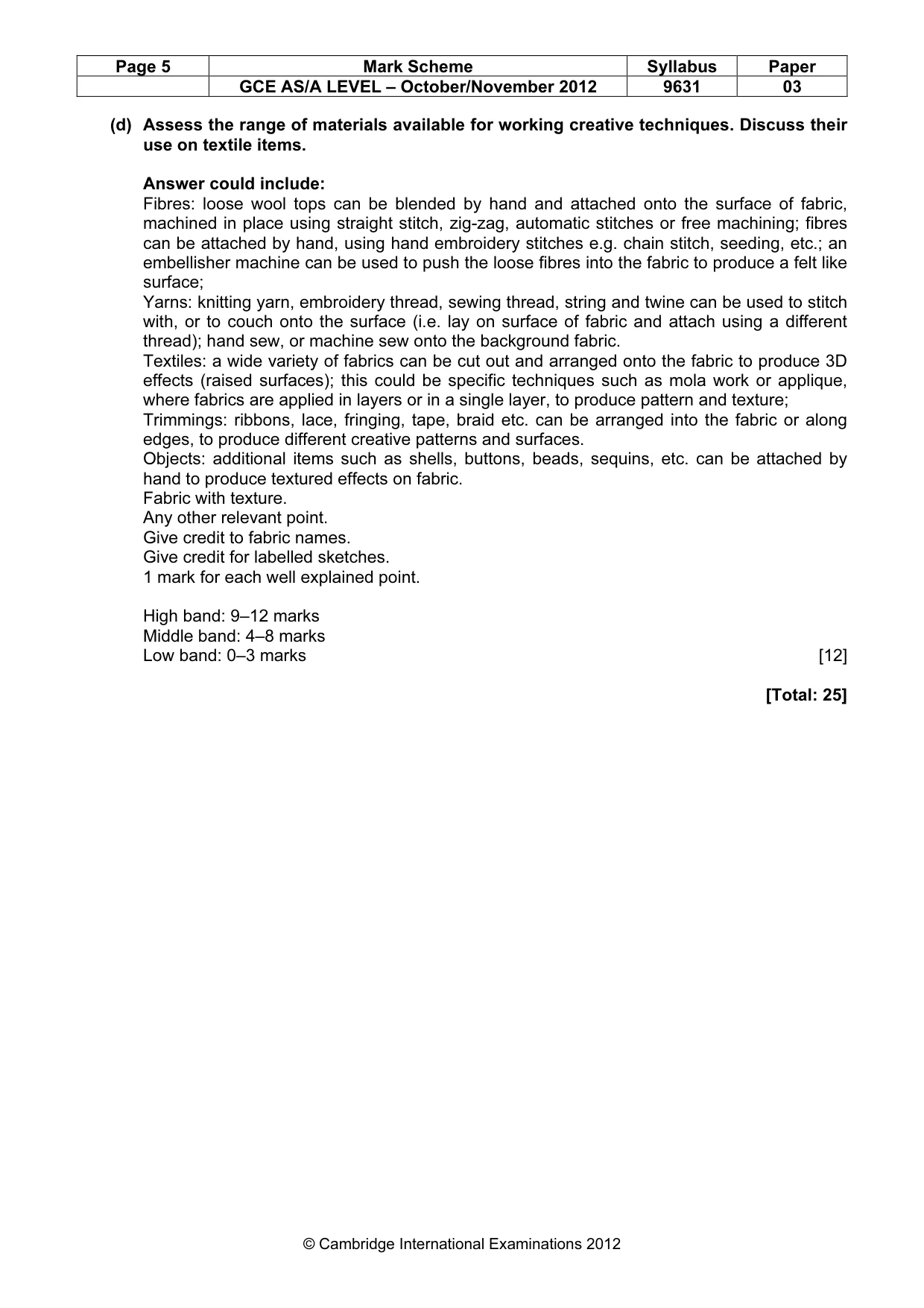 Mark scheme, page 5 of 11