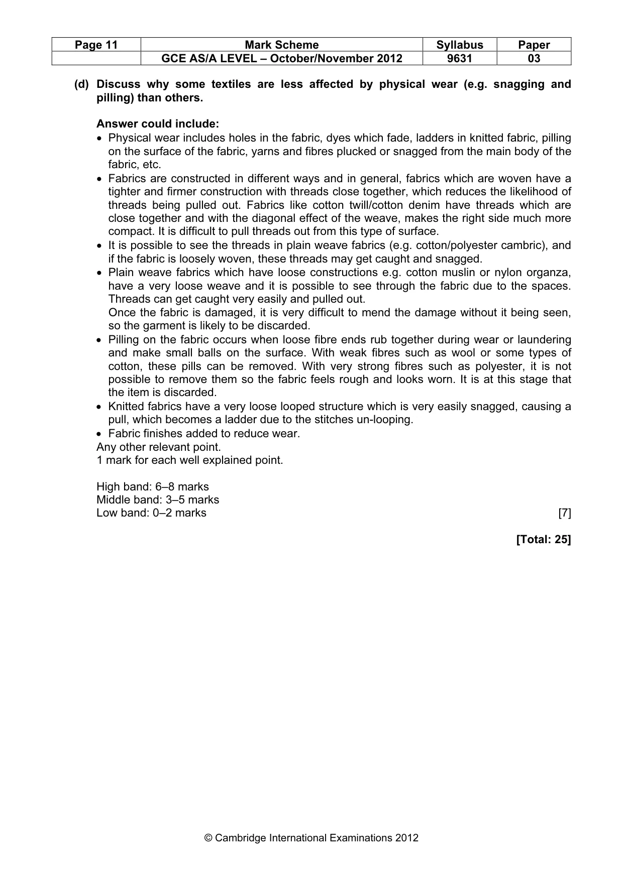 Mark scheme, page 11 of 11