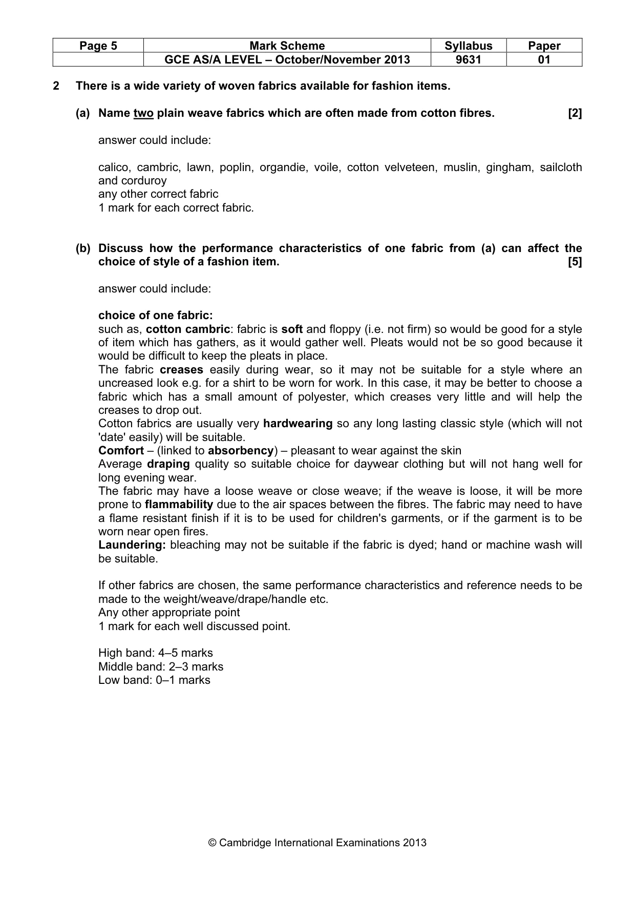 Mark scheme, page 5 of 12