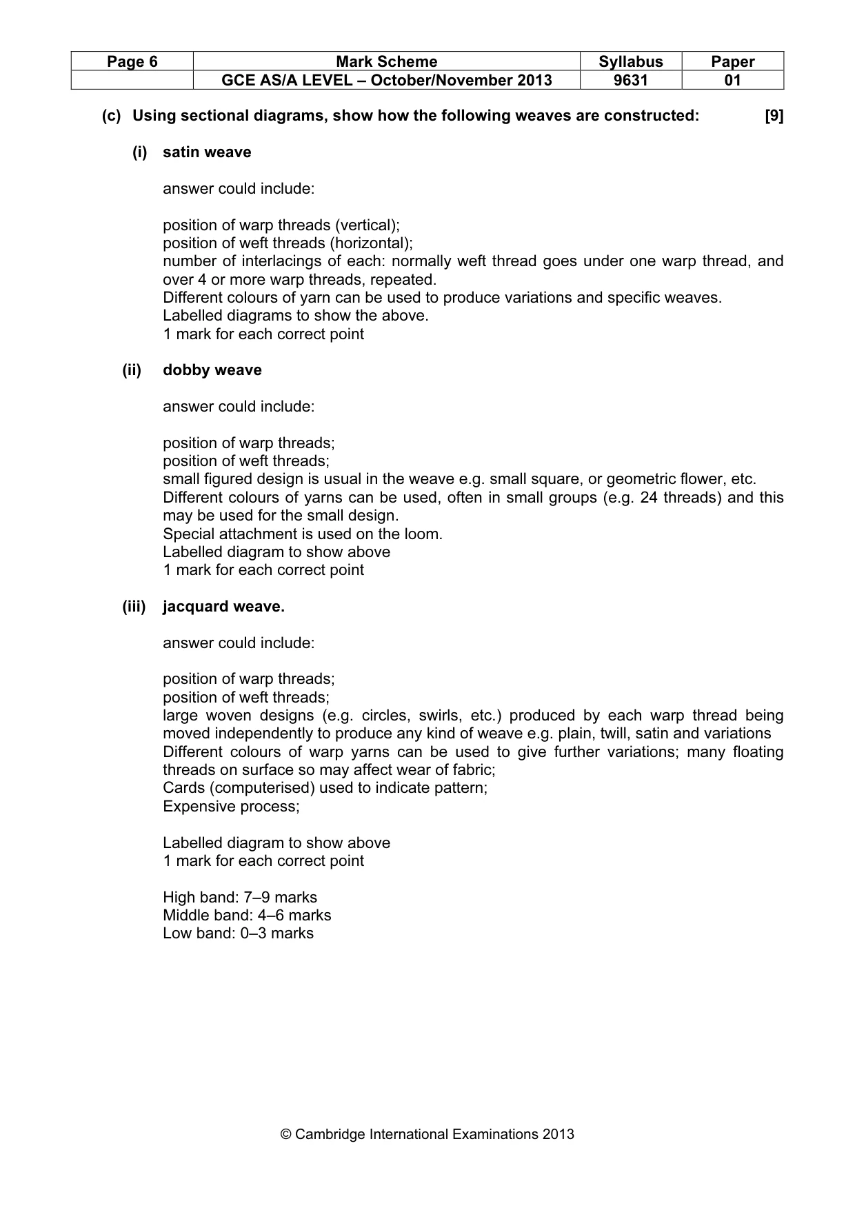 Mark scheme, page 6 of 12