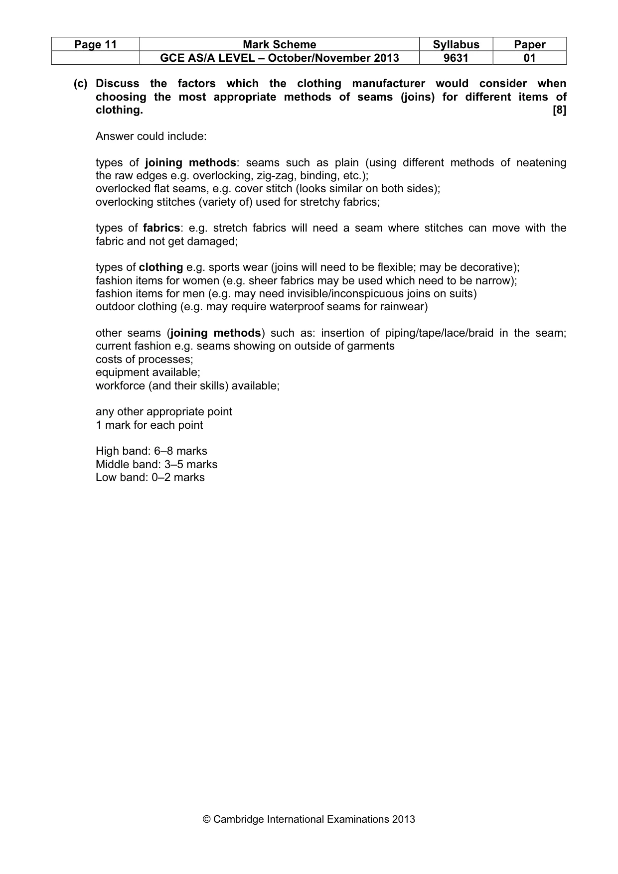Mark scheme, page 11 of 12