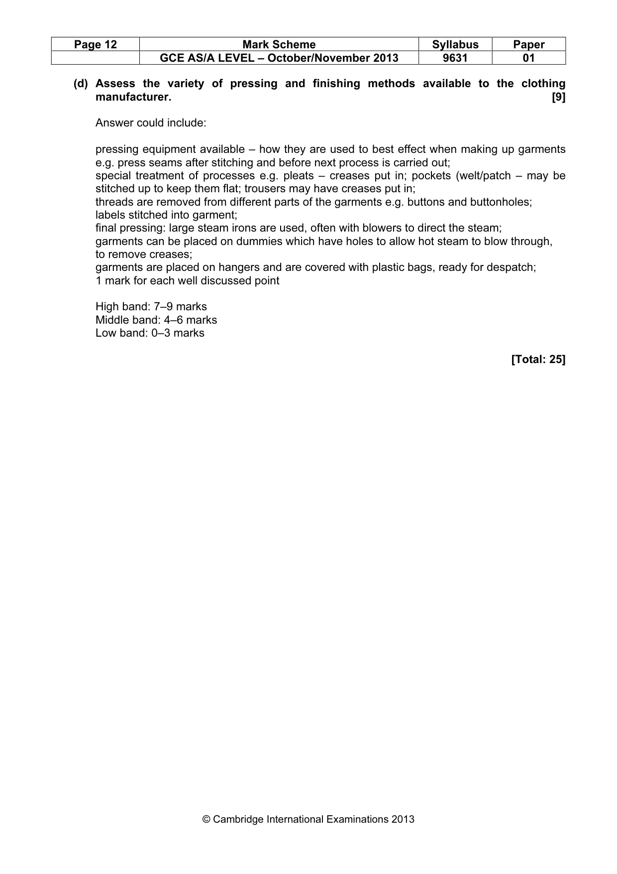 Mark scheme, page 12 of 12