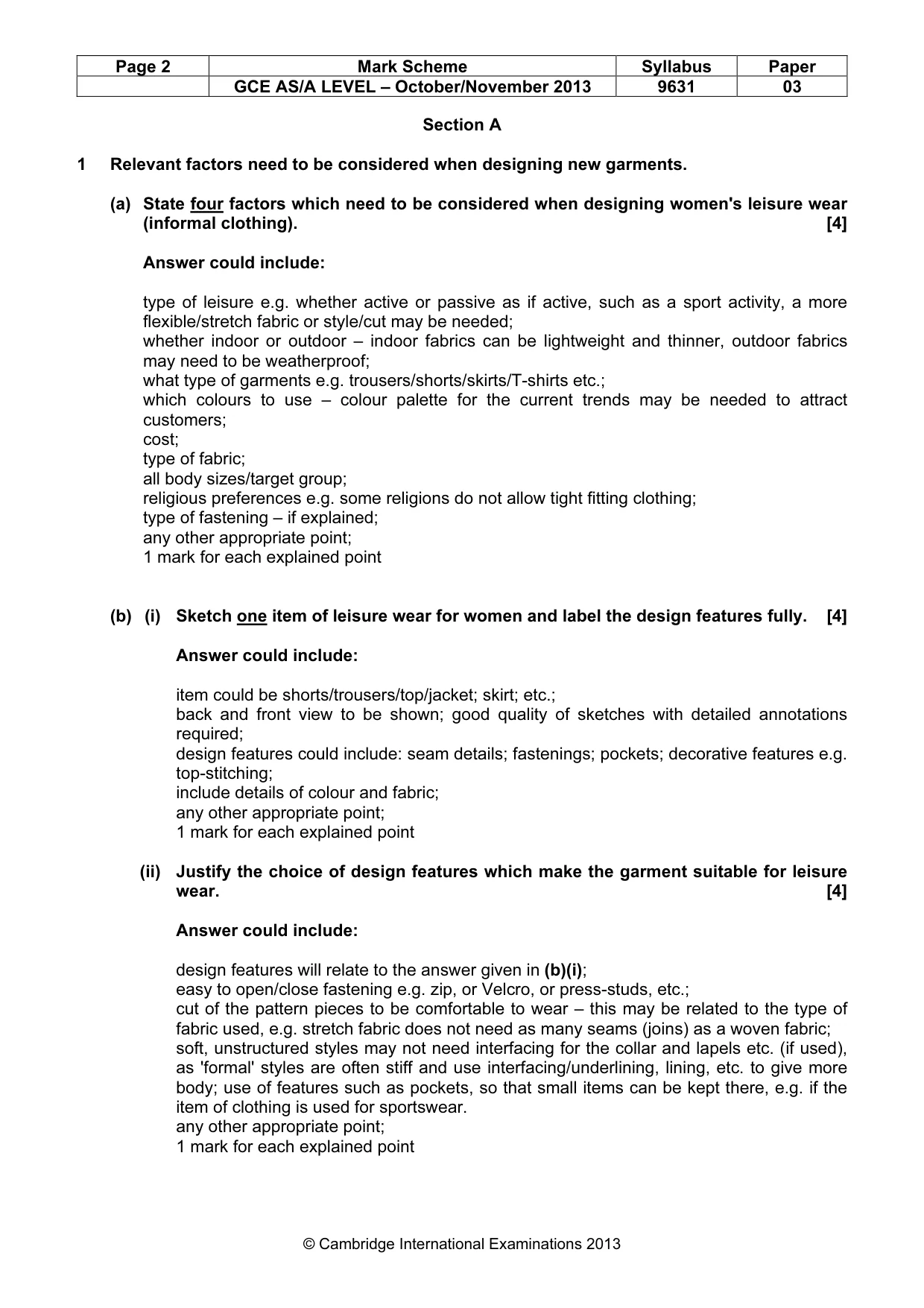 Mark scheme, page 2 of 11