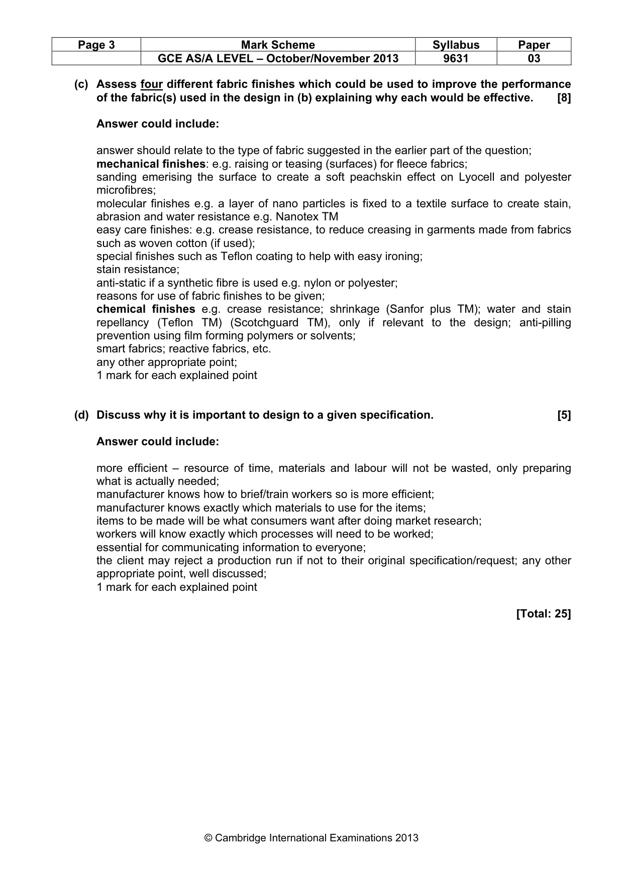 Mark scheme, page 3 of 11