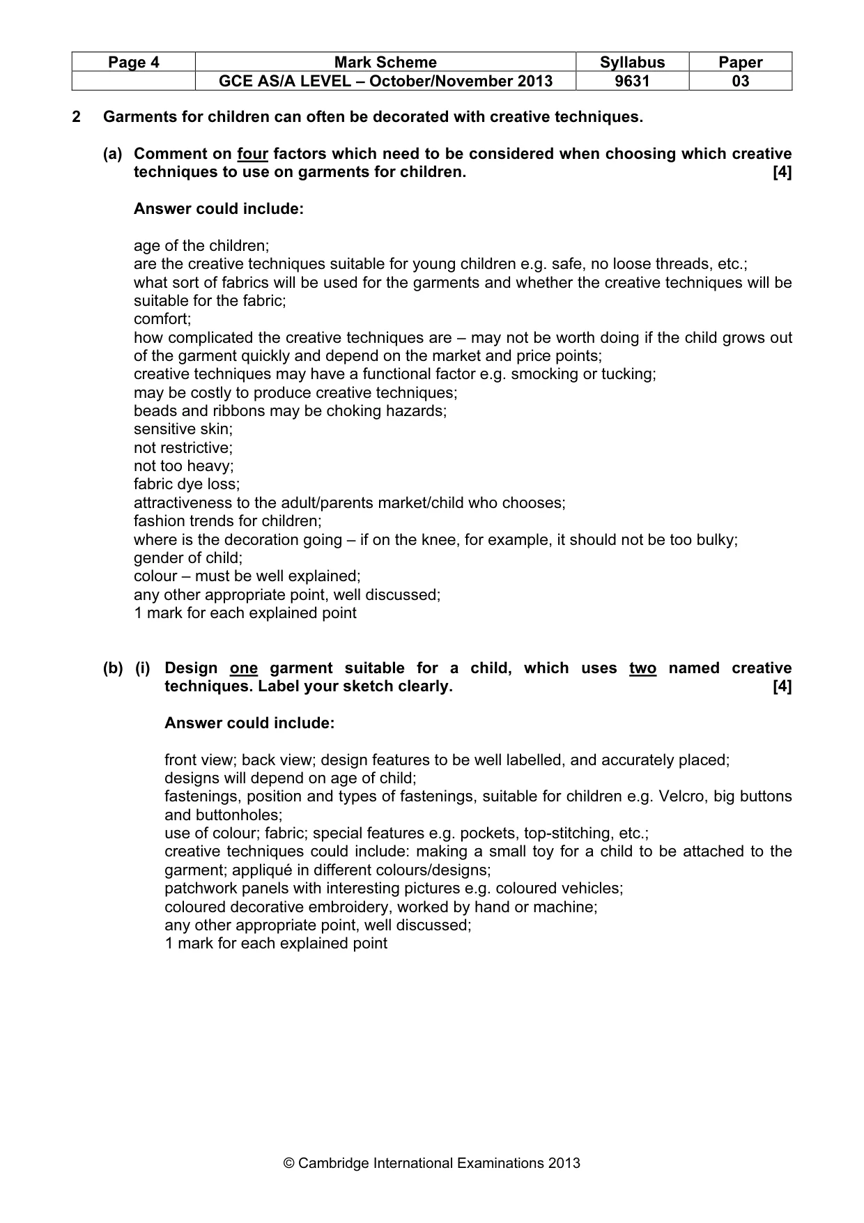 Mark scheme, page 4 of 11