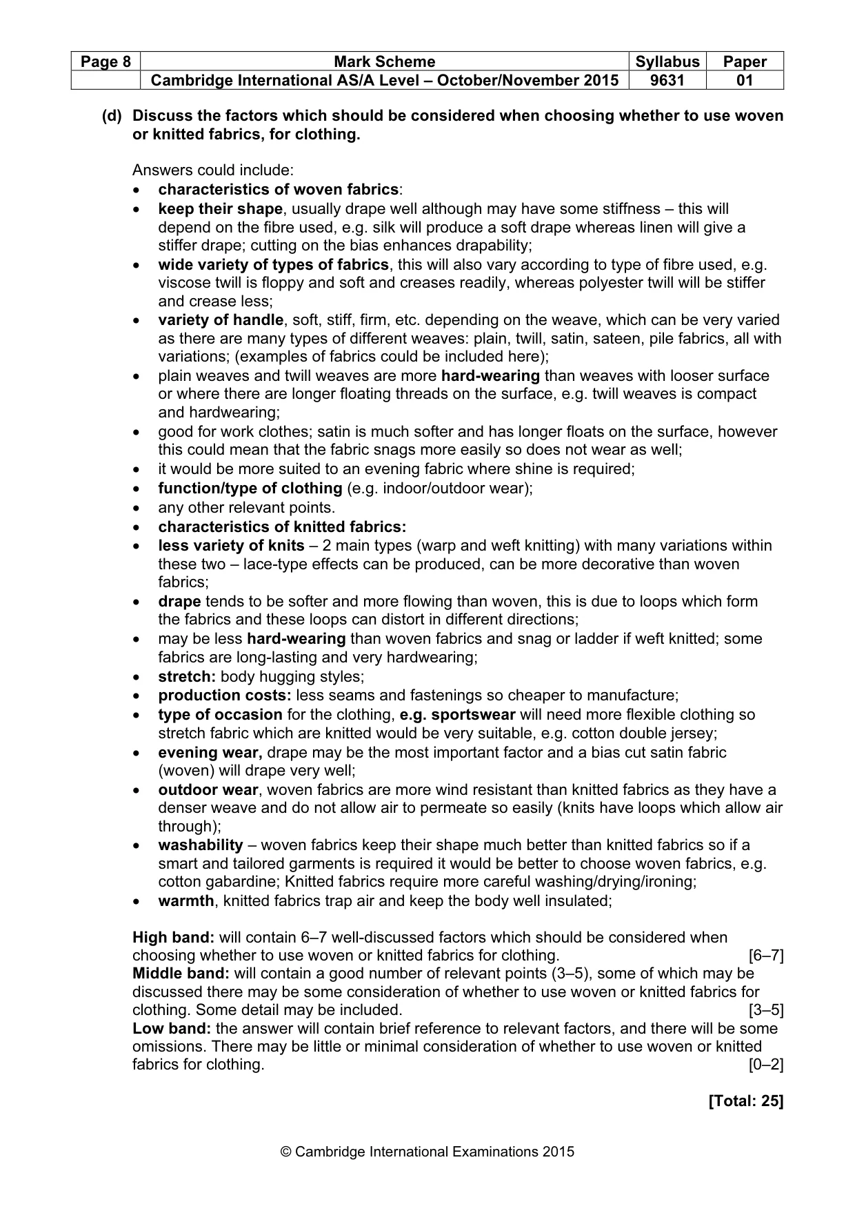 Mark scheme, page 8 of 12