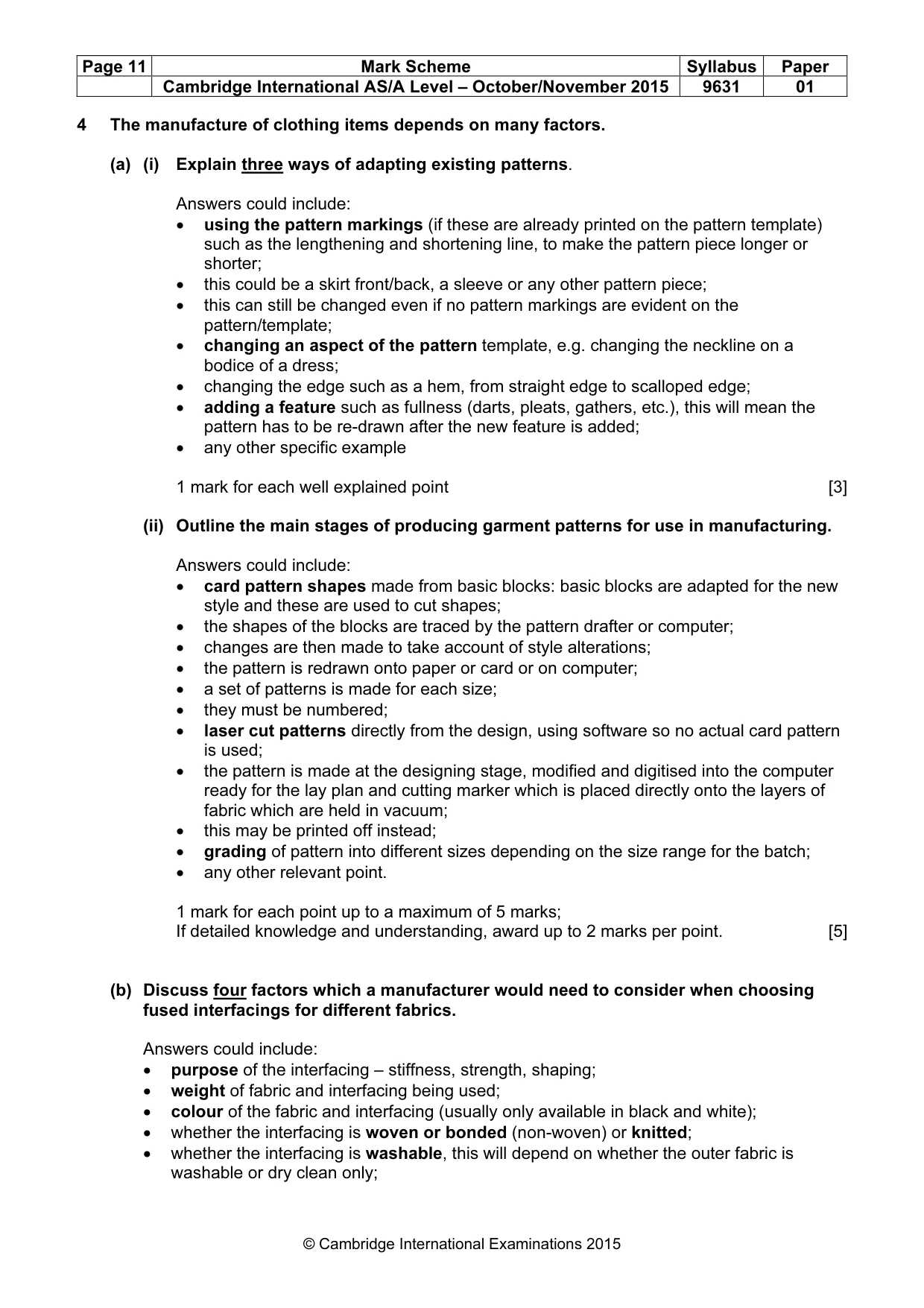 Mark scheme, page 11 of 12