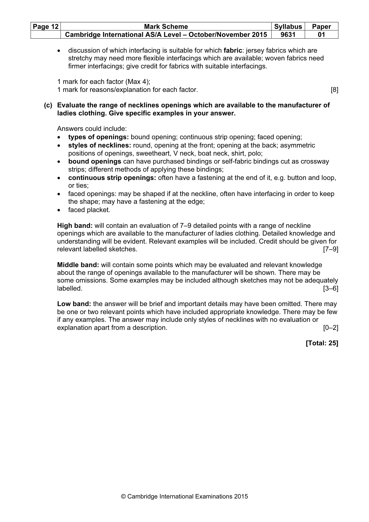 Mark scheme, page 12 of 12