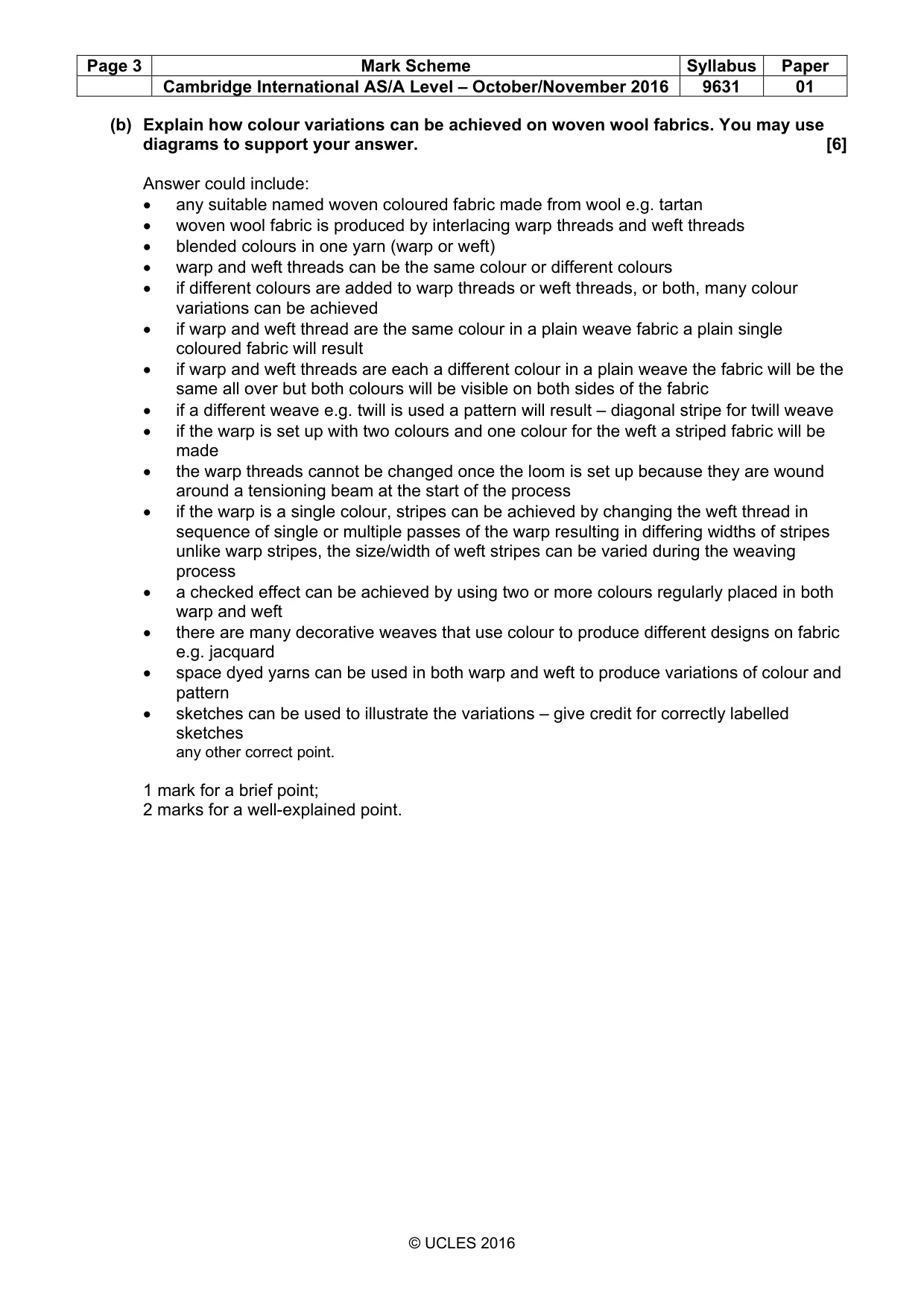 Mark scheme, page 3 of 13