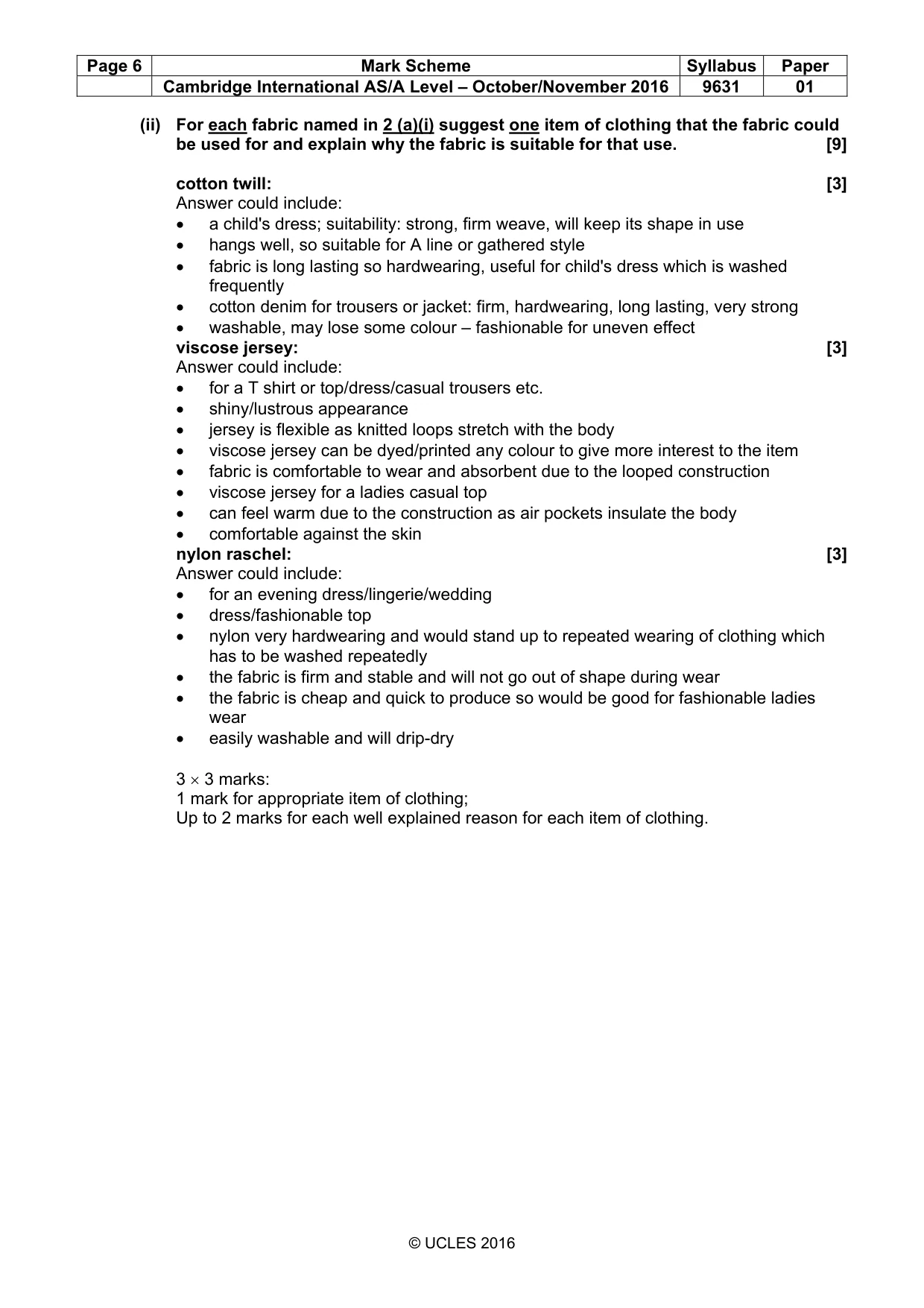 Mark scheme, page 6 of 13