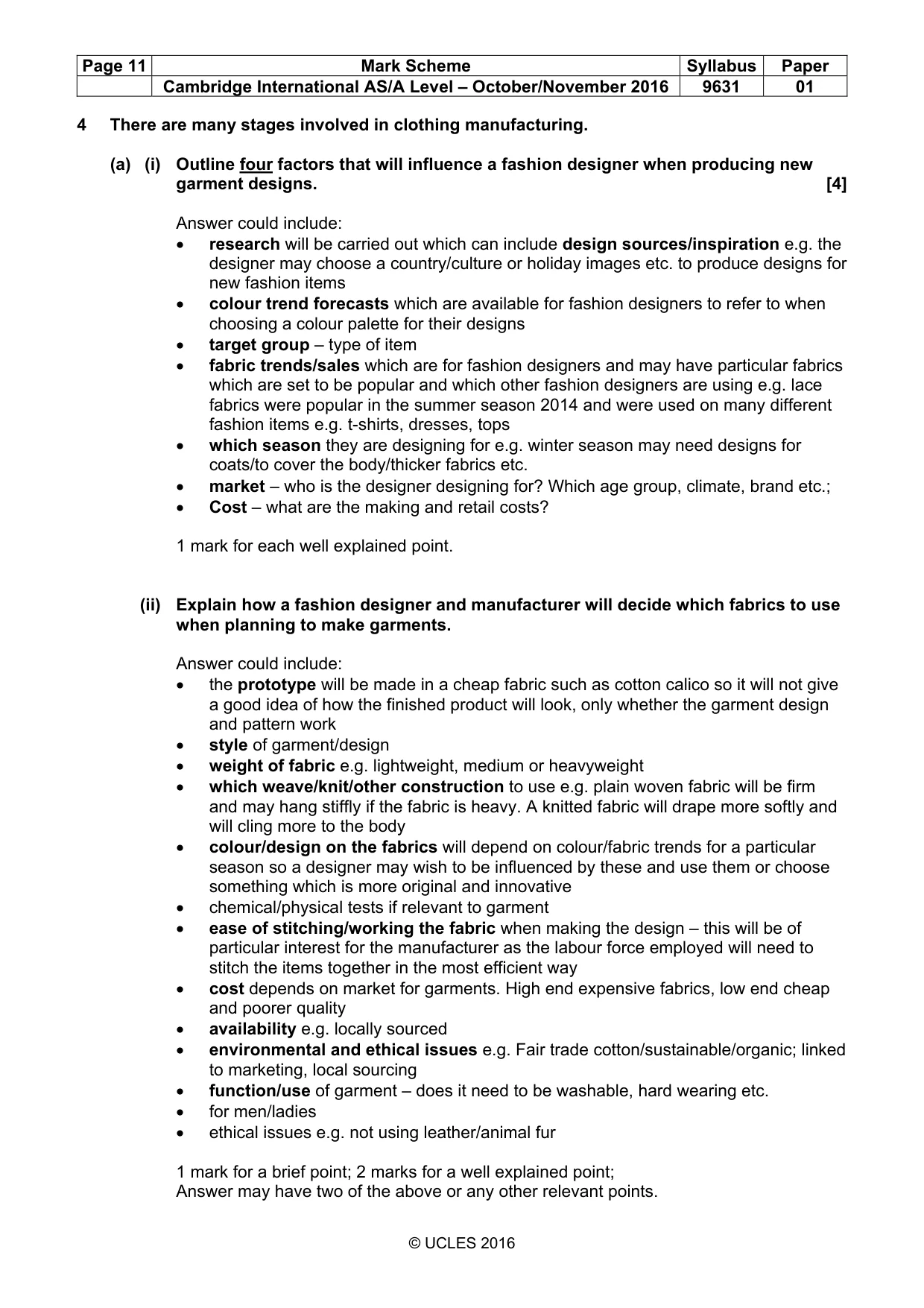 Mark scheme, page 11 of 13