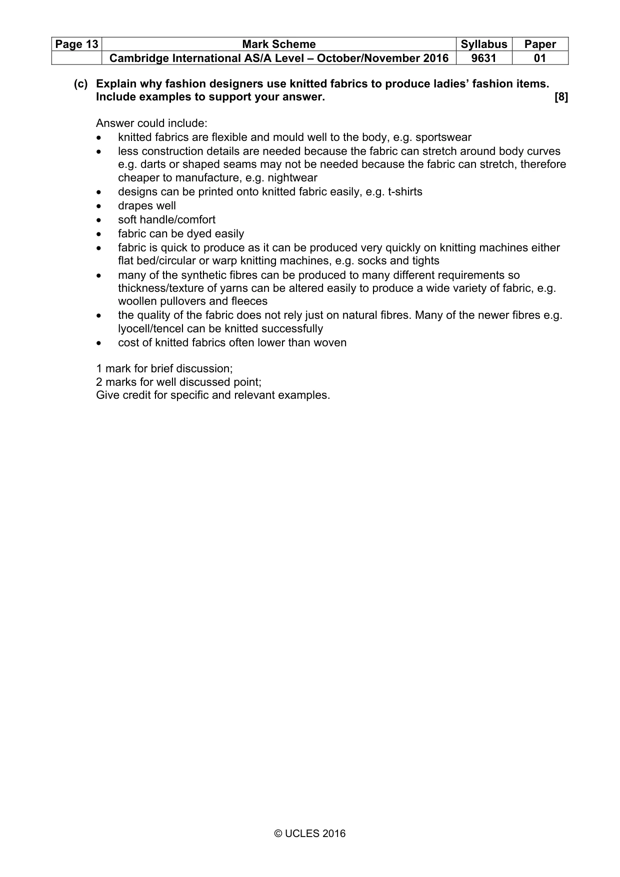 Mark scheme, page 13 of 13