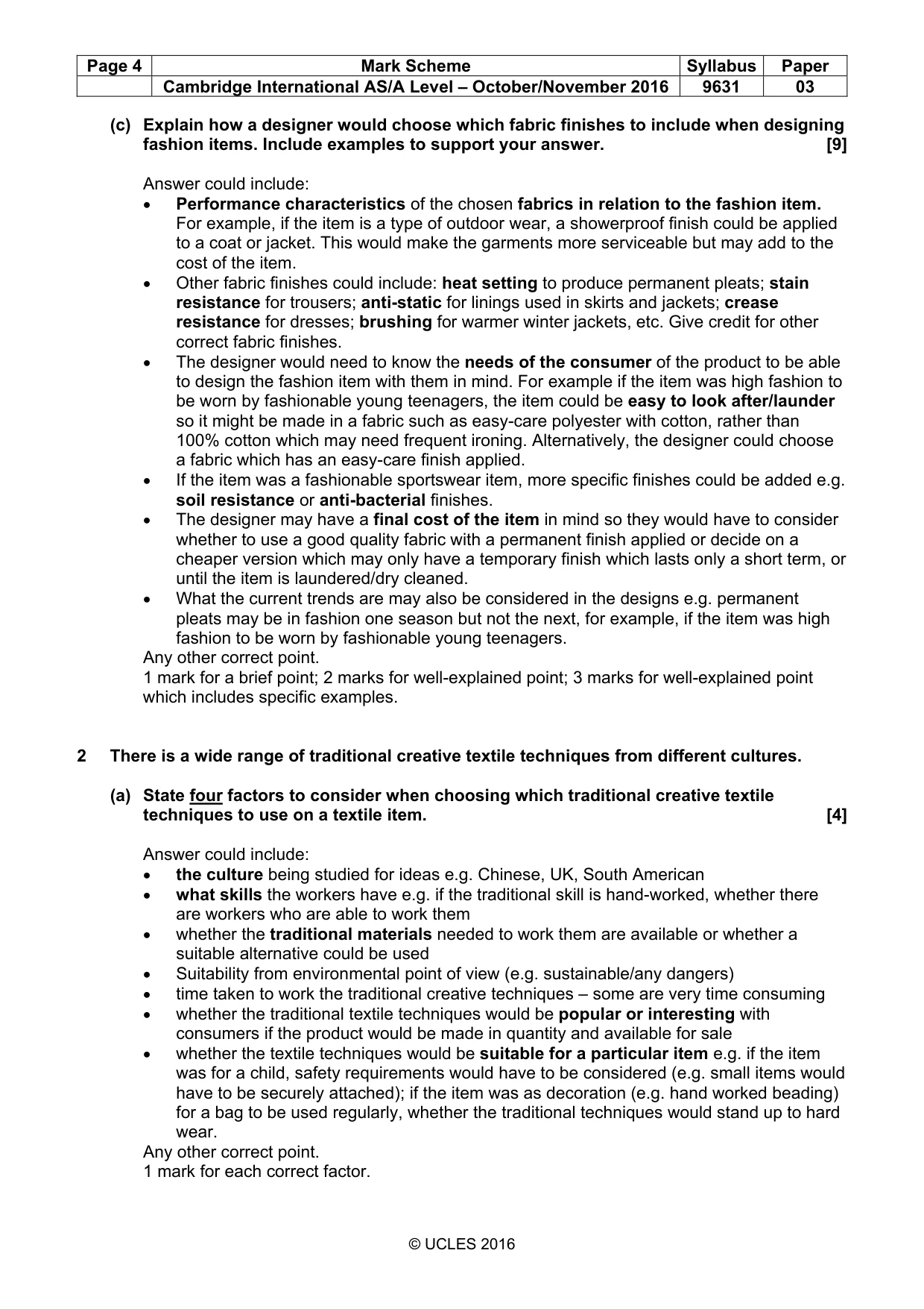 Mark scheme, page 4 of 11