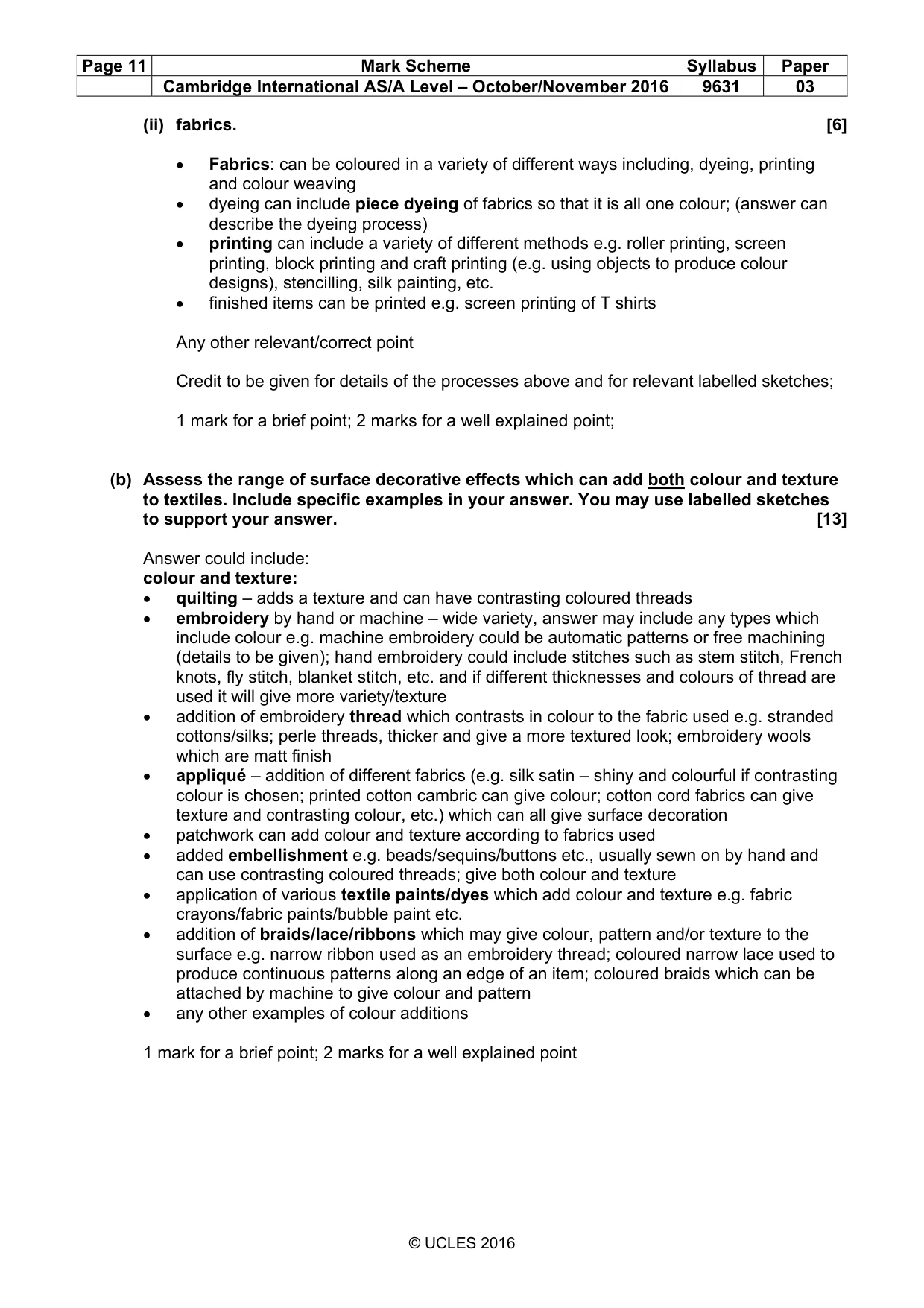 Mark scheme, page 11 of 11