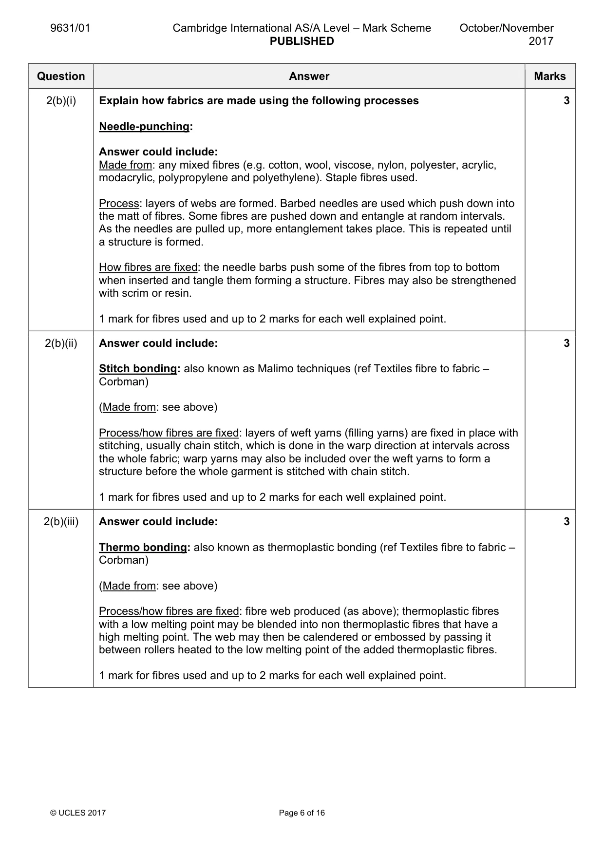 Mark scheme, page 6 of 16